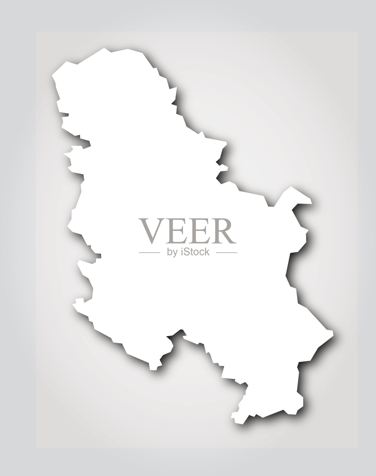 塞尔维亚轮廓白插画图片素材