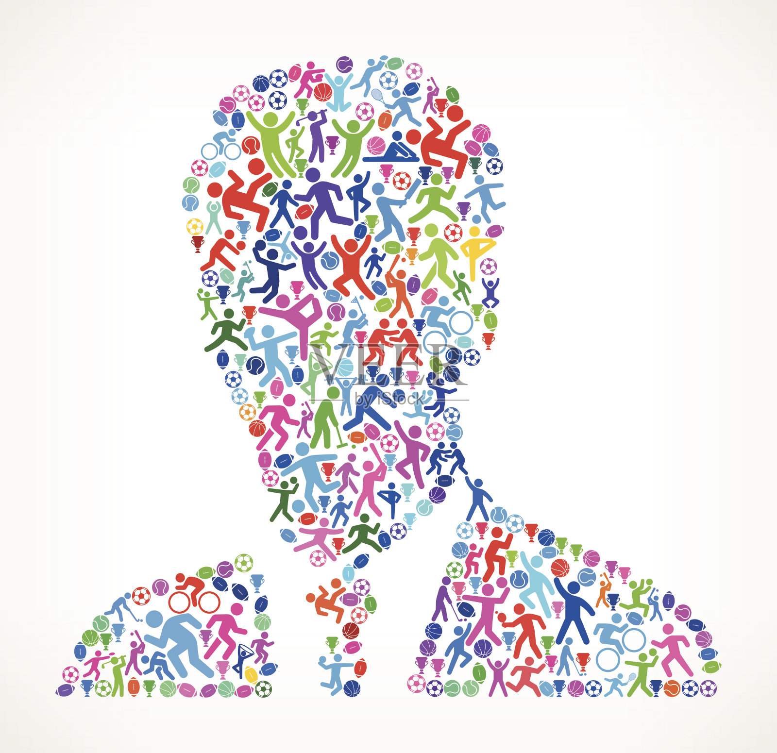 商人健身运动和运动模式矢量背景插画图片素材