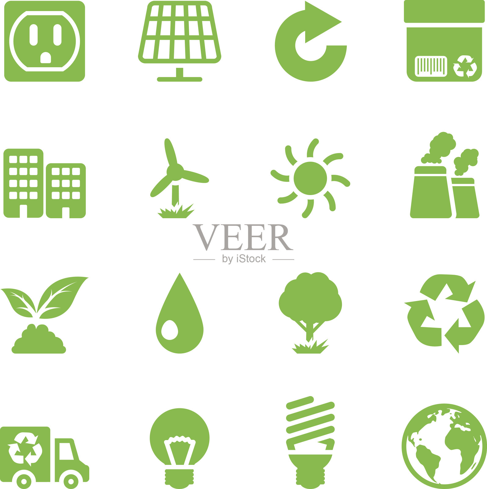 绿色环保图标图标素材