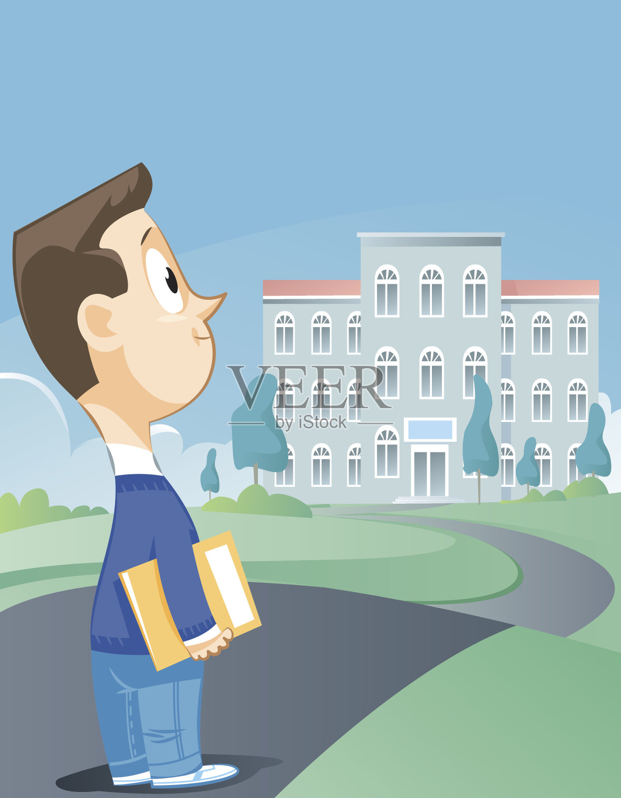 学校插画图片素材