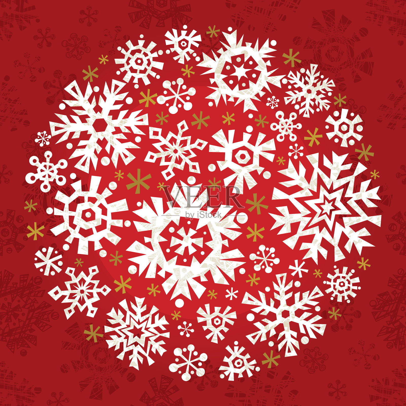 雪花插画图片素材