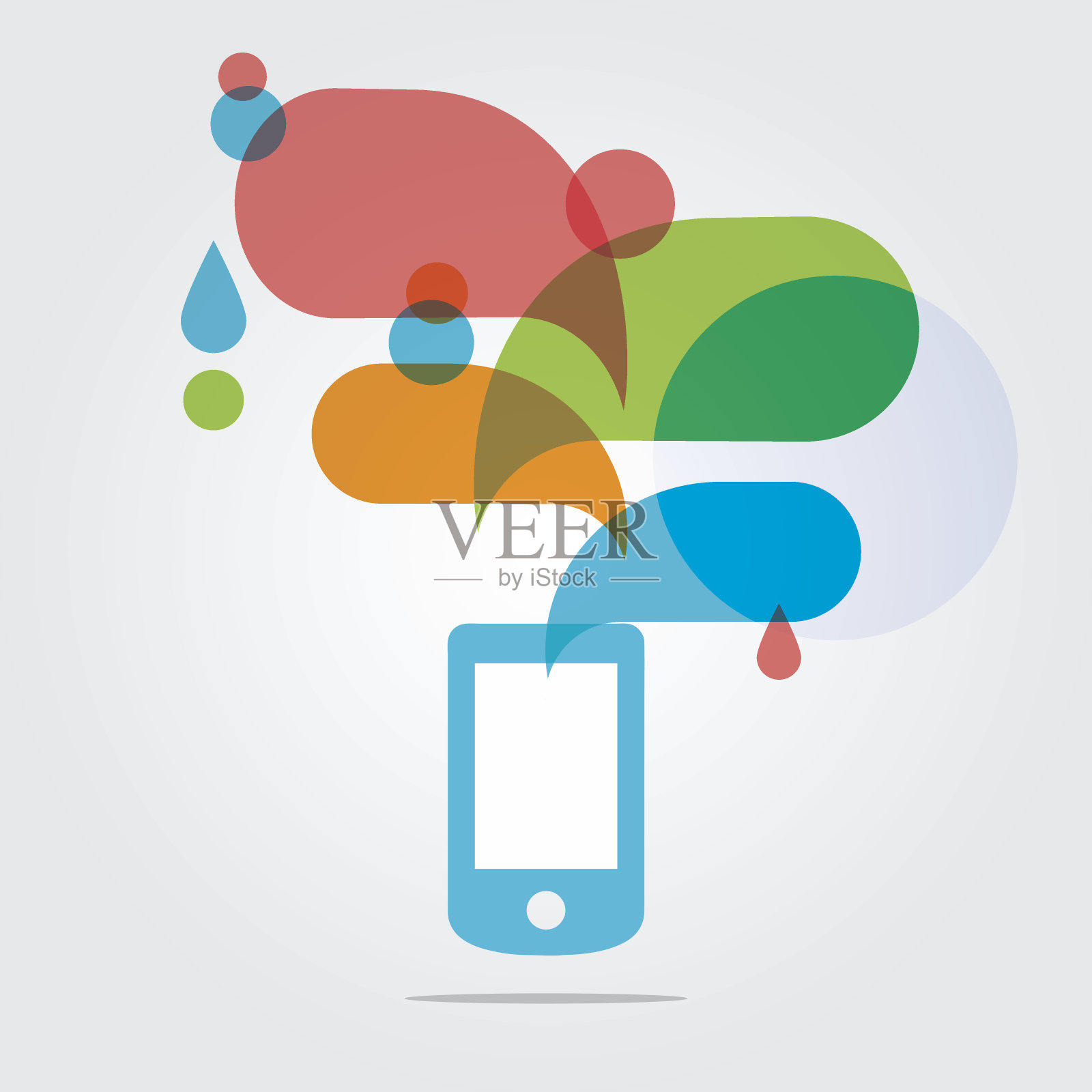 智能手机通信插画图片素材