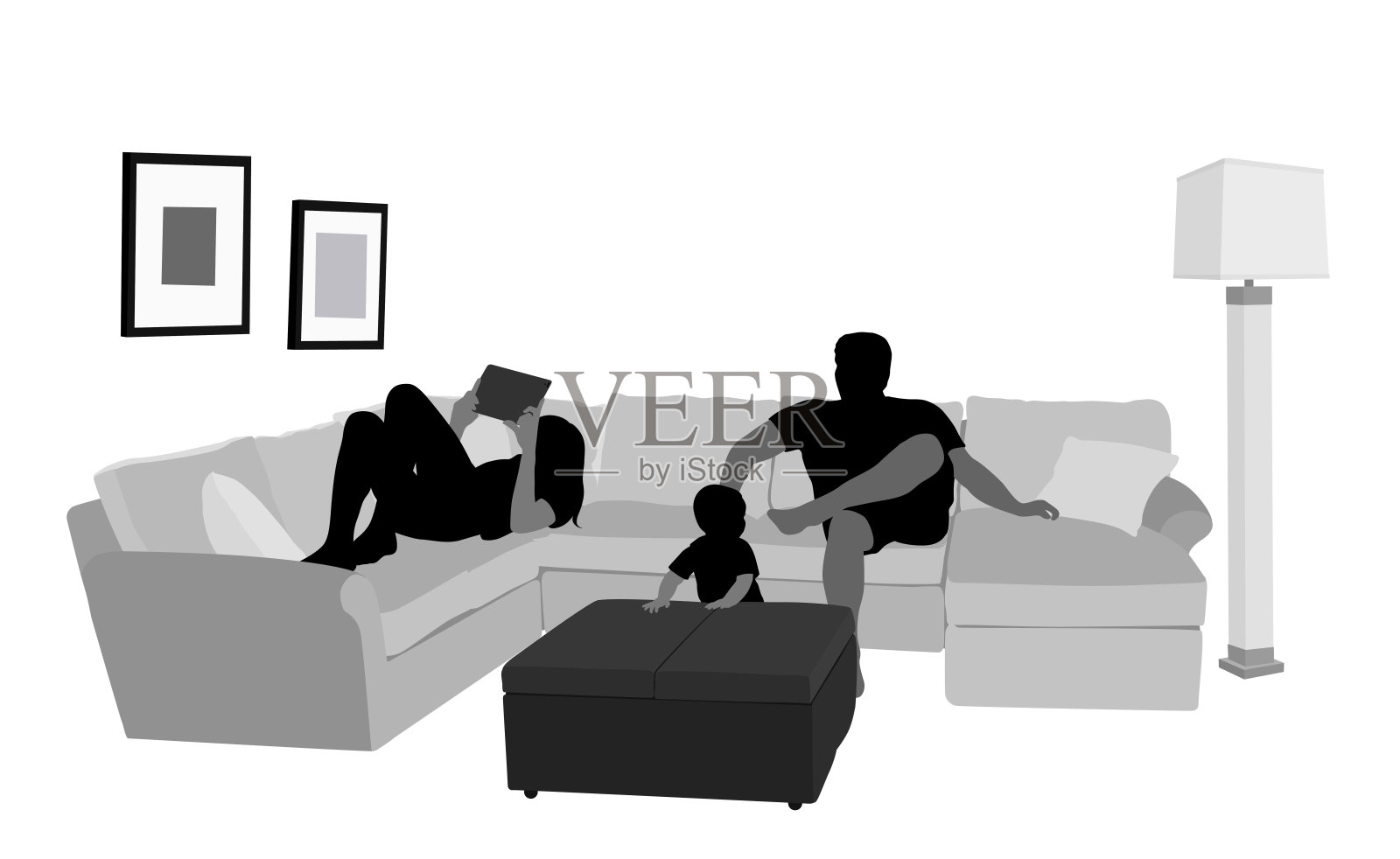 家庭生活插画图片素材