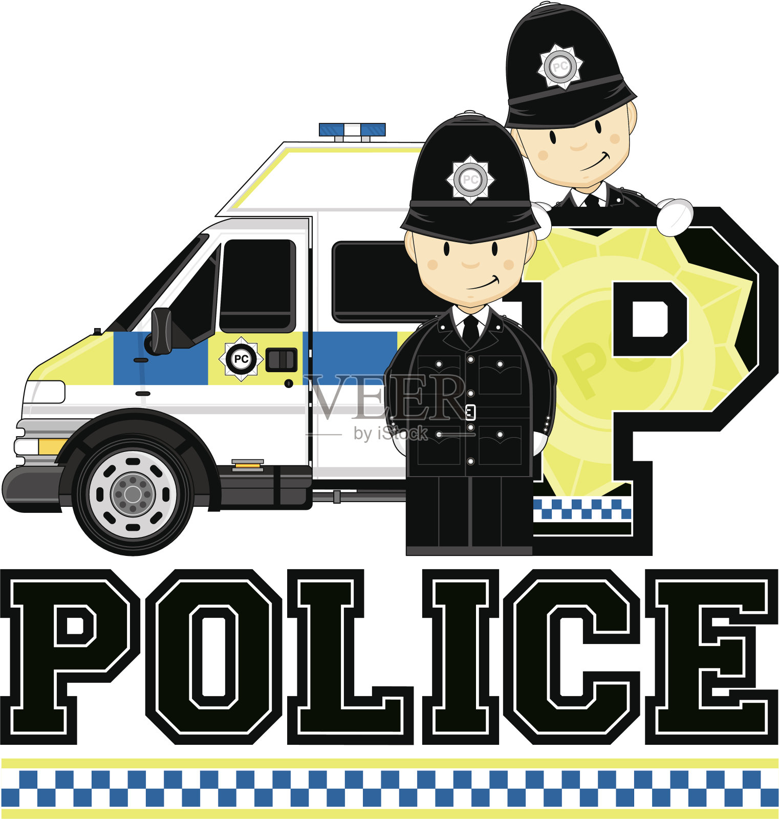 英国警察和范·信P设计元素图片