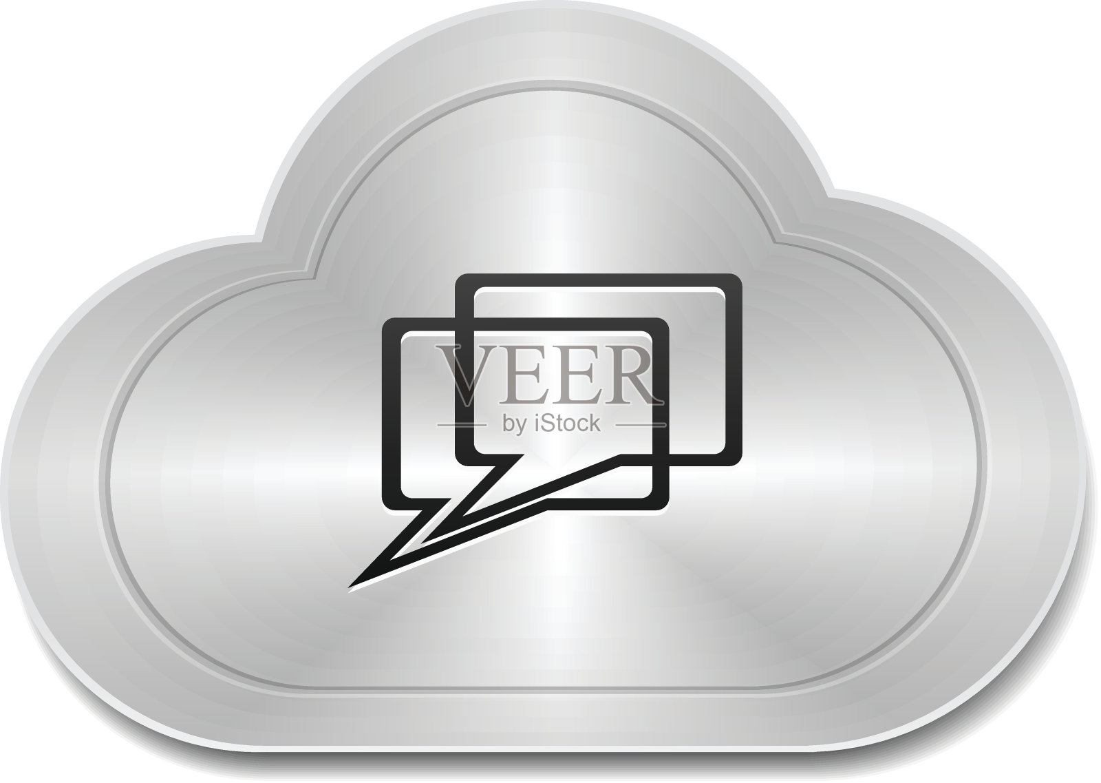 云聊天图标插画图片素材