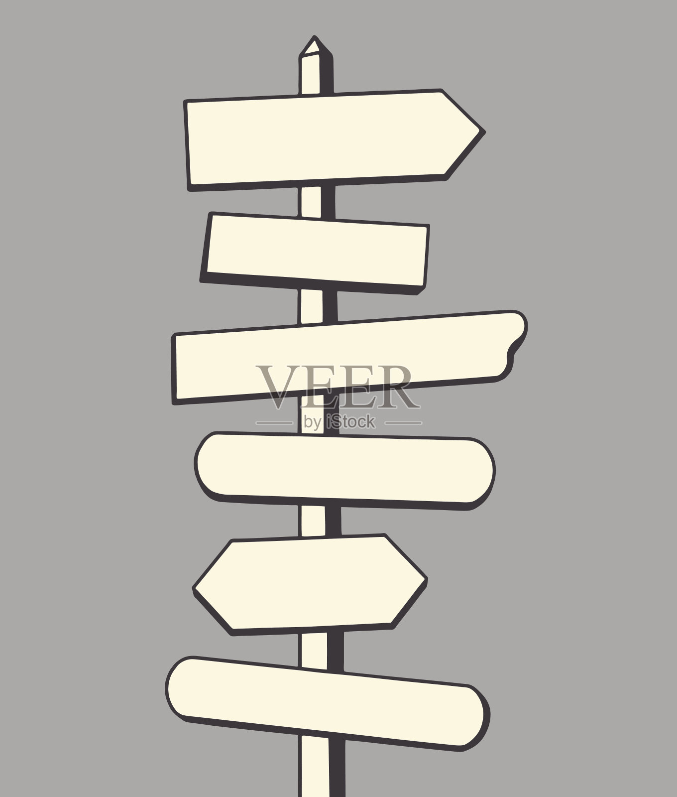 空白的路标设计元素图片