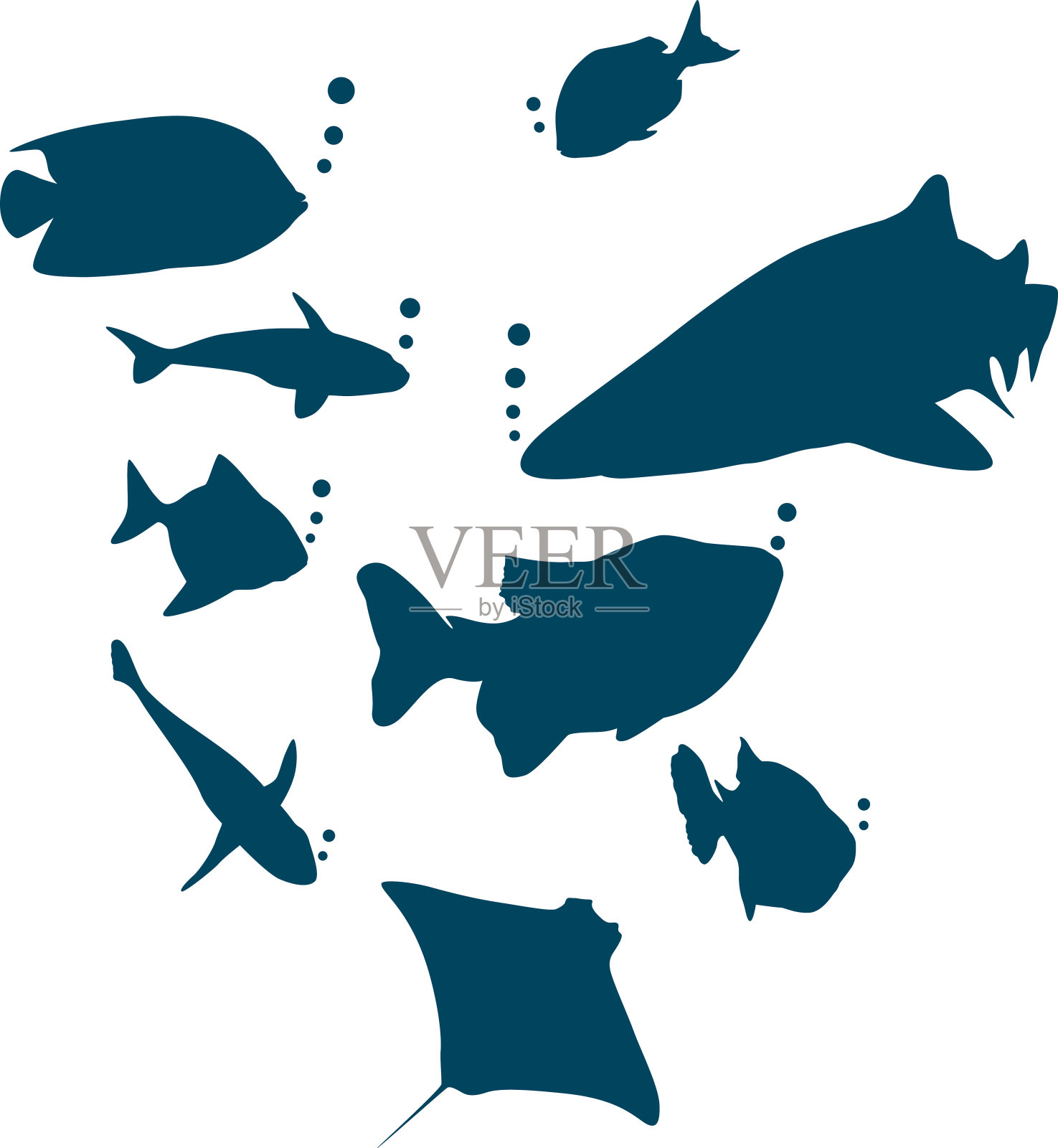 鱼插画图片素材