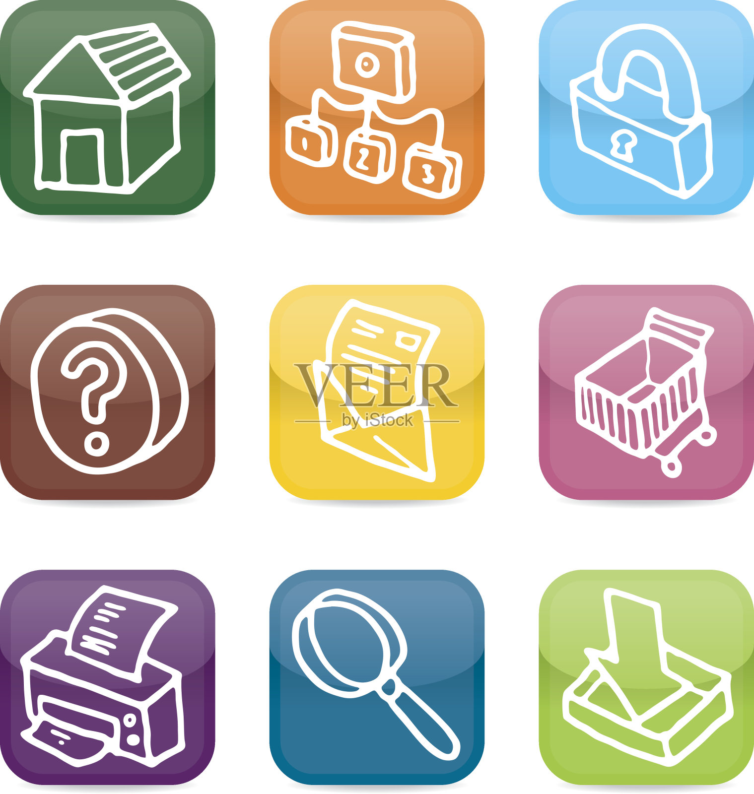 互联网的集合图标素材