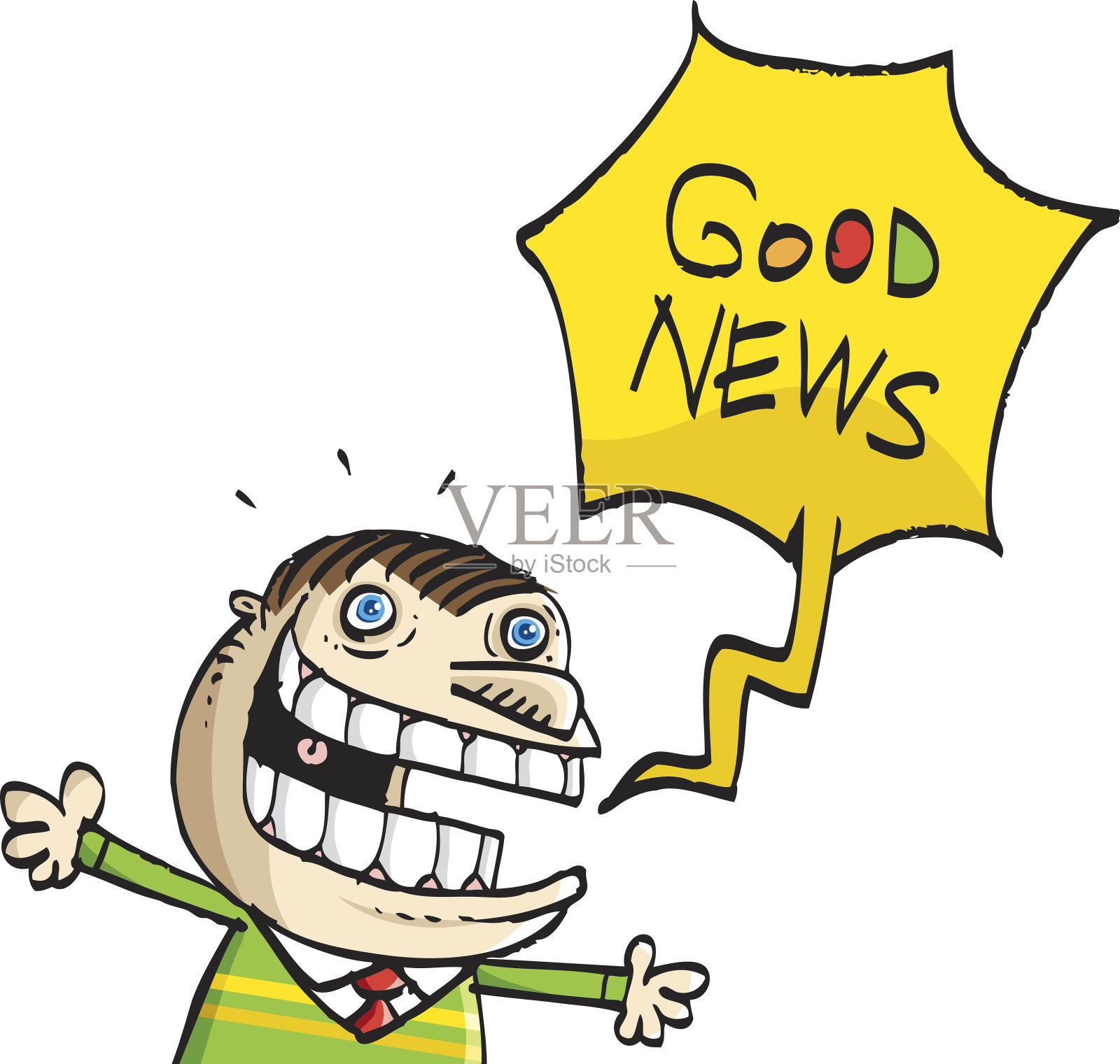 大喊大叫带来的好消息设计元素图片