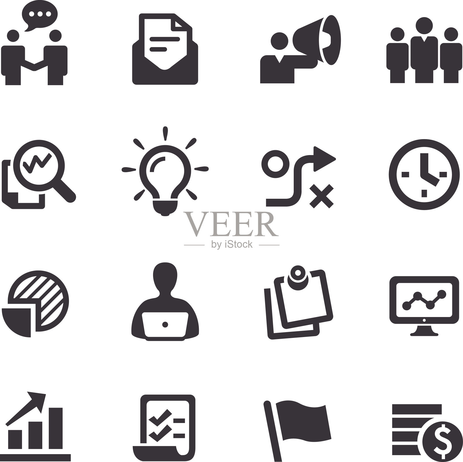 工作流管理图标-顶点系列图标素材