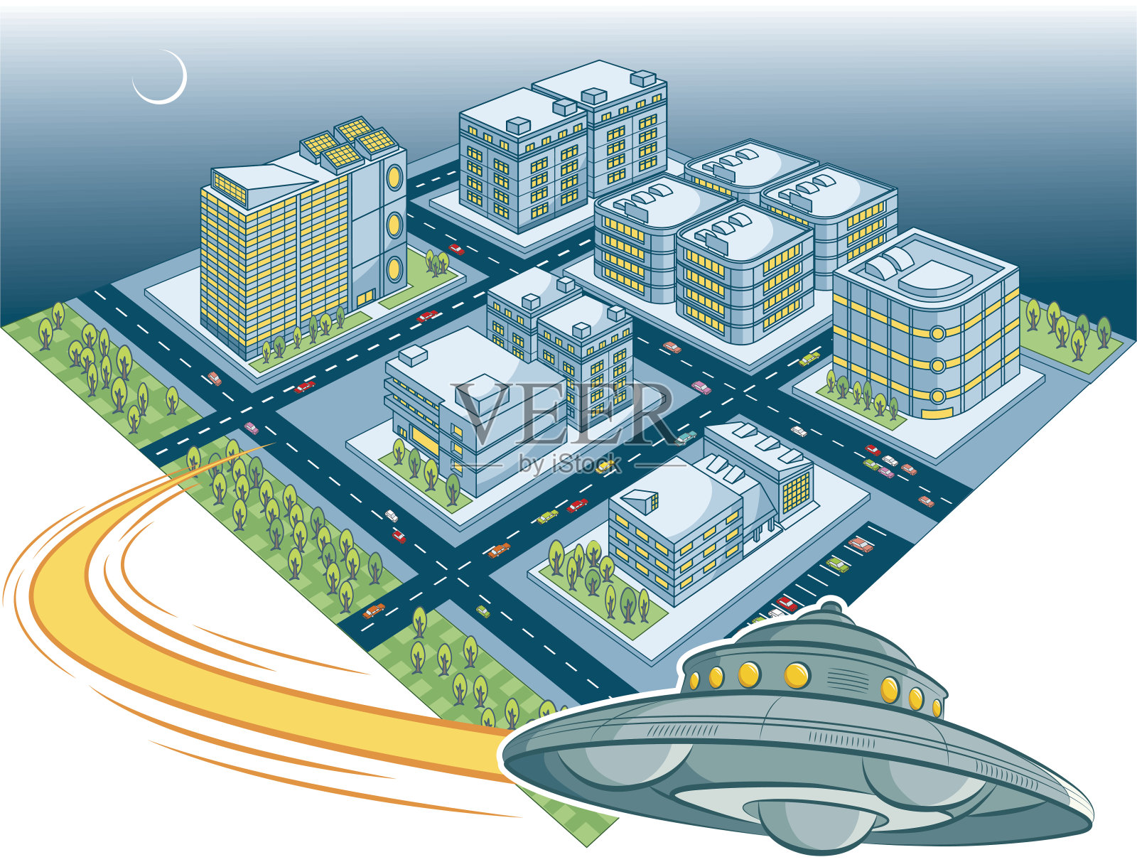 城市中的游客插画图片素材