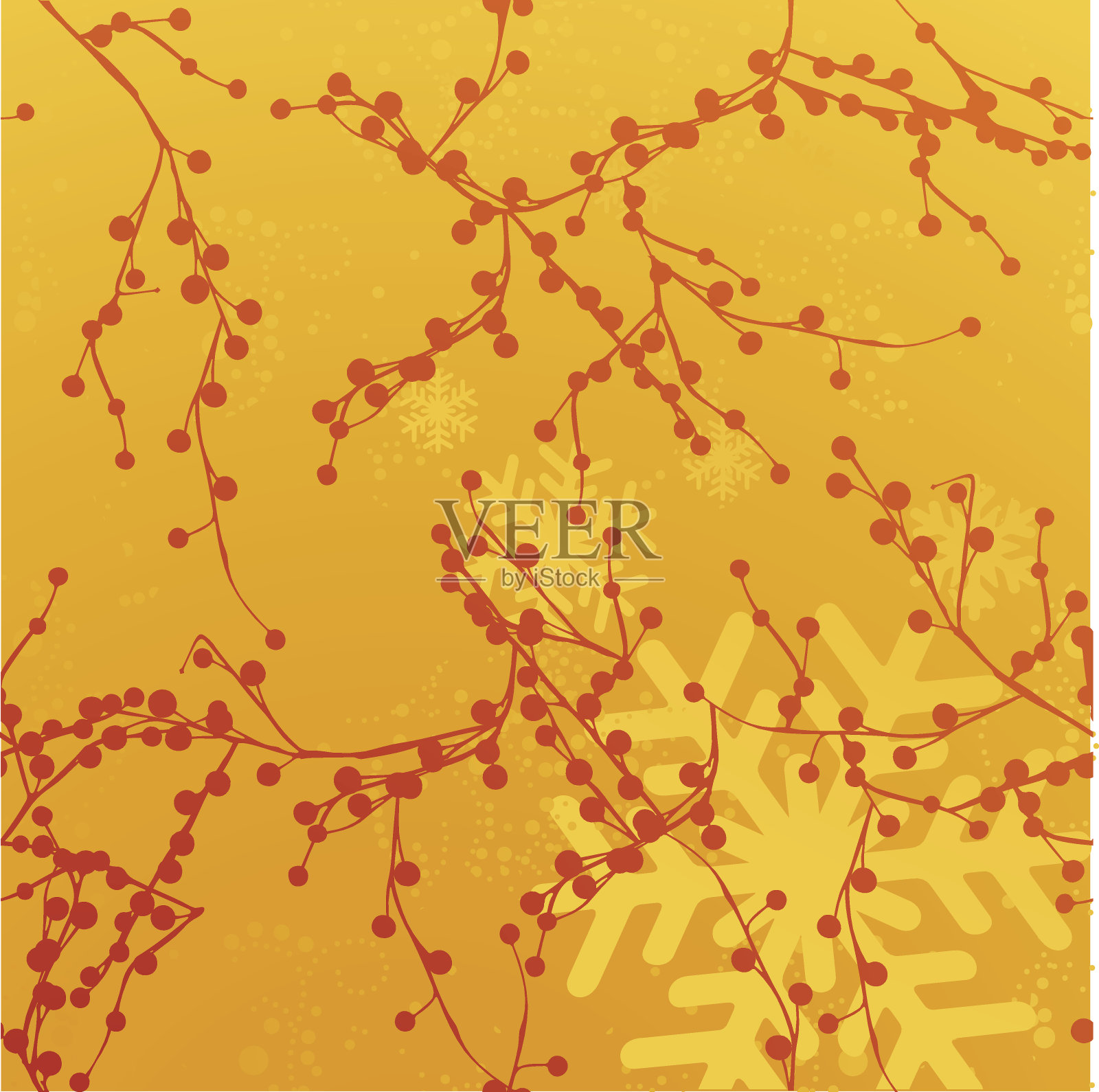 圣诞节的浆果插画图片素材