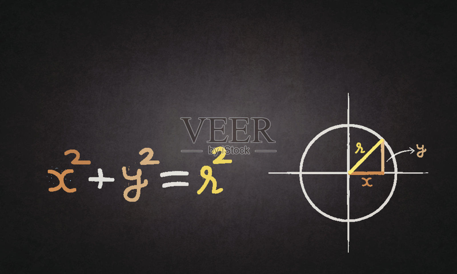 简单的圆方程插画图片素材
