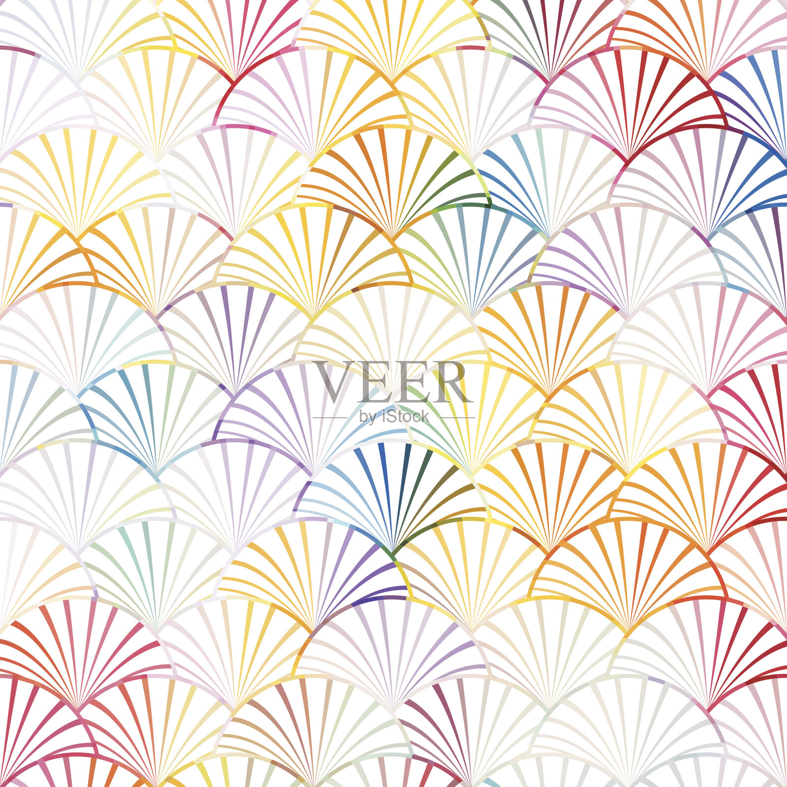 抽象彩色曲线条纹图案背景插画图片素材