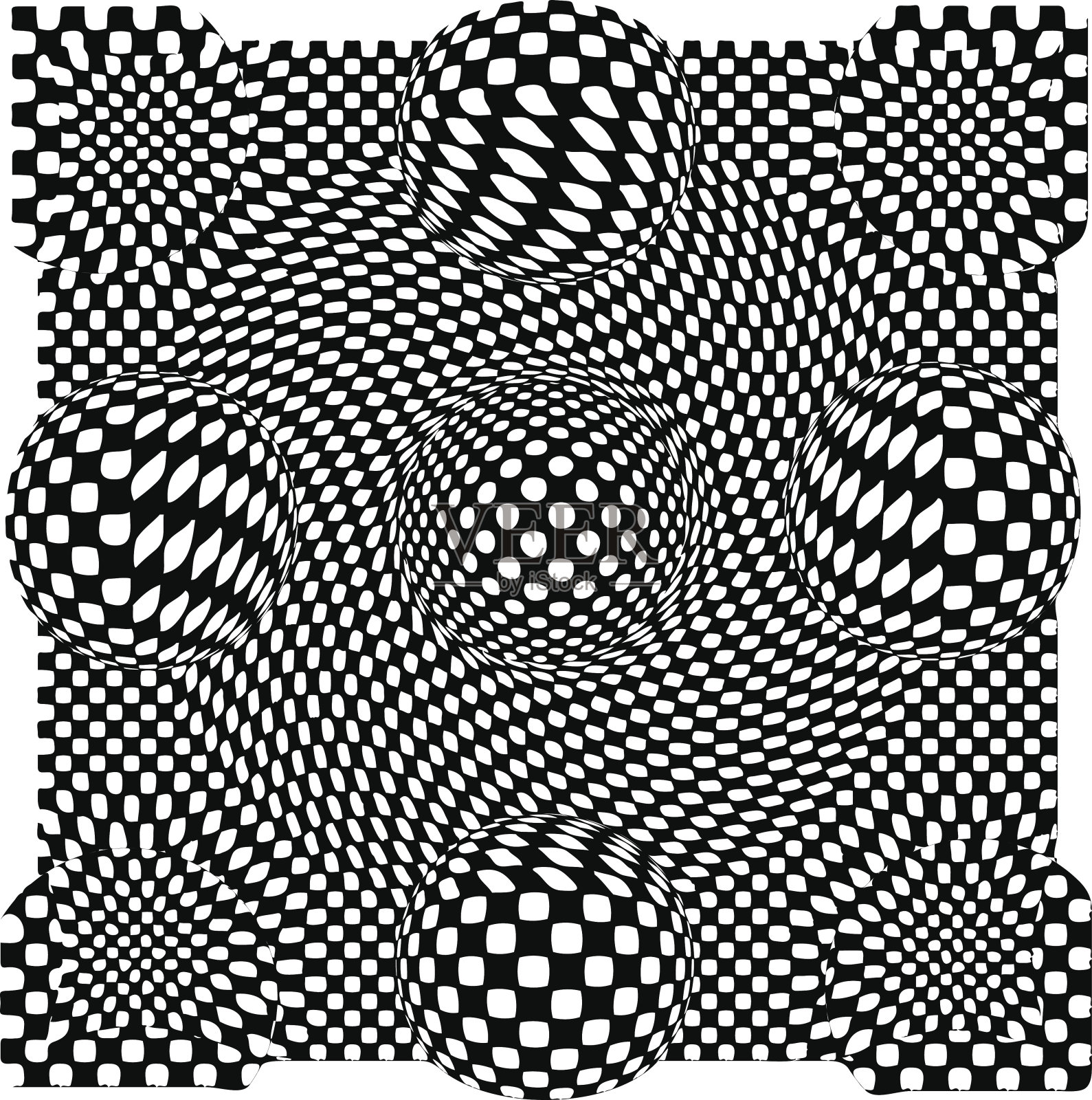 莫尔塞纳波半色调模式插画图片素材