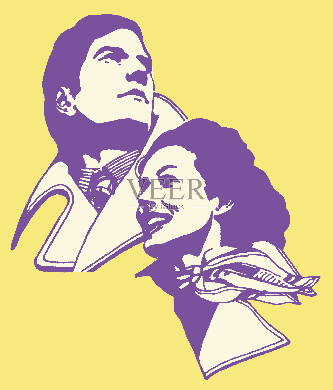 男人和女人插画图片素材