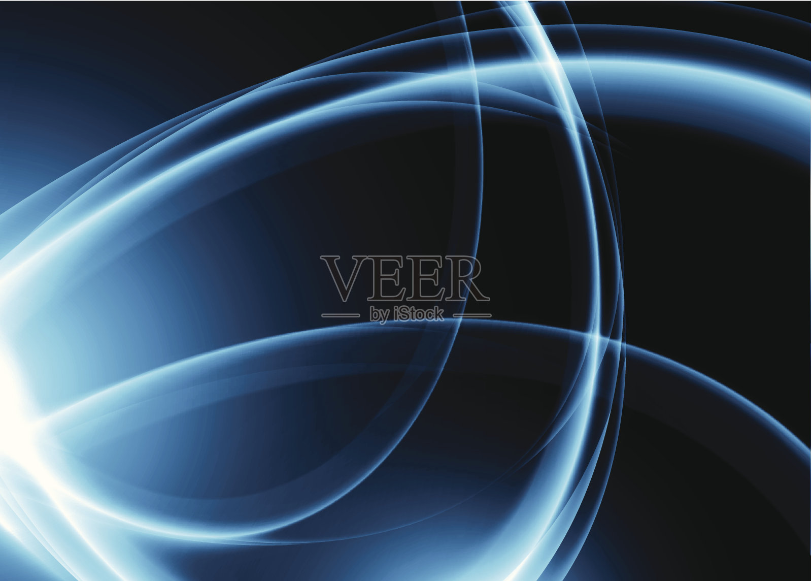 抽象的蓝线插画图片素材