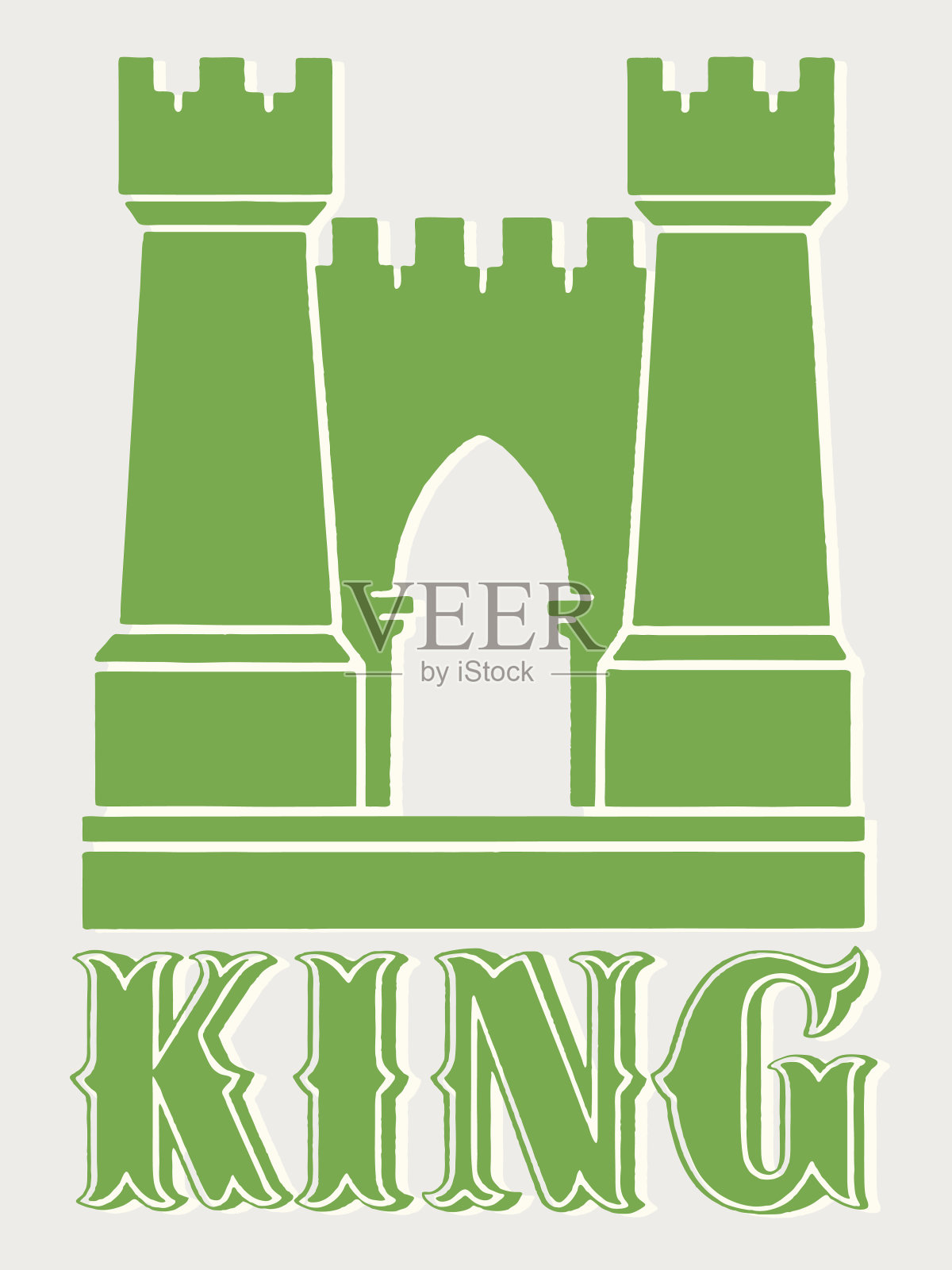 国王的城堡大门插画图片素材