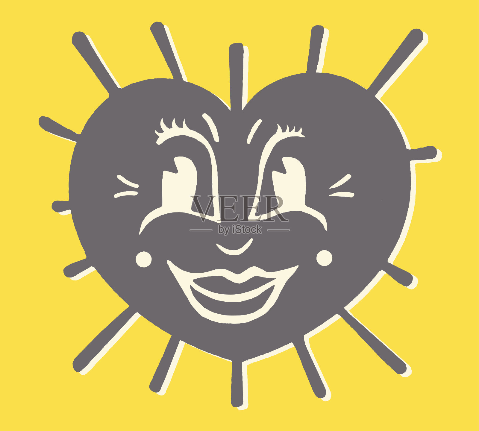 快乐的心插画图片素材