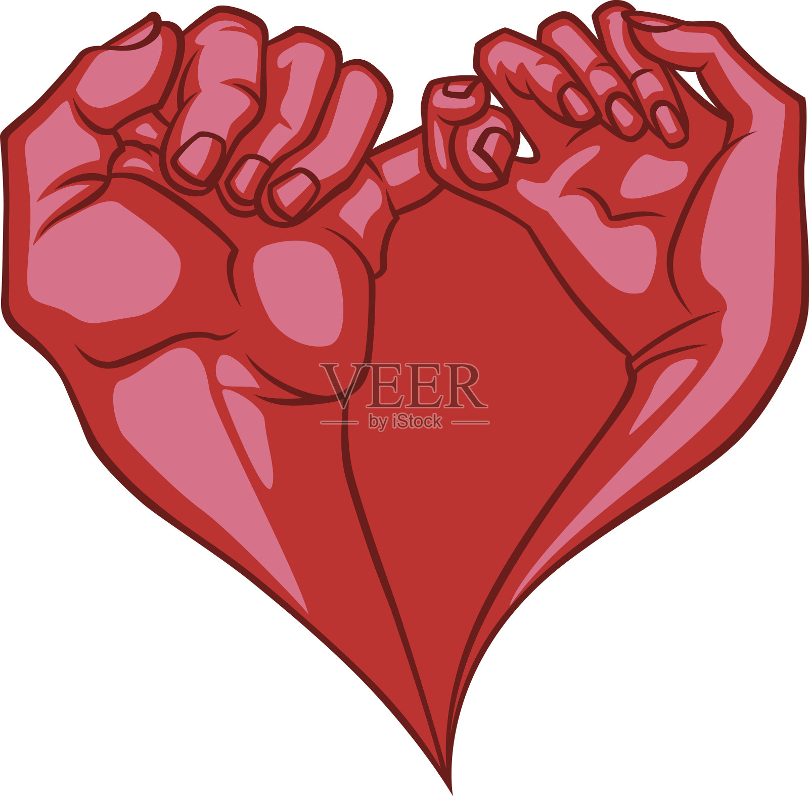 粉色的承诺插画图片素材