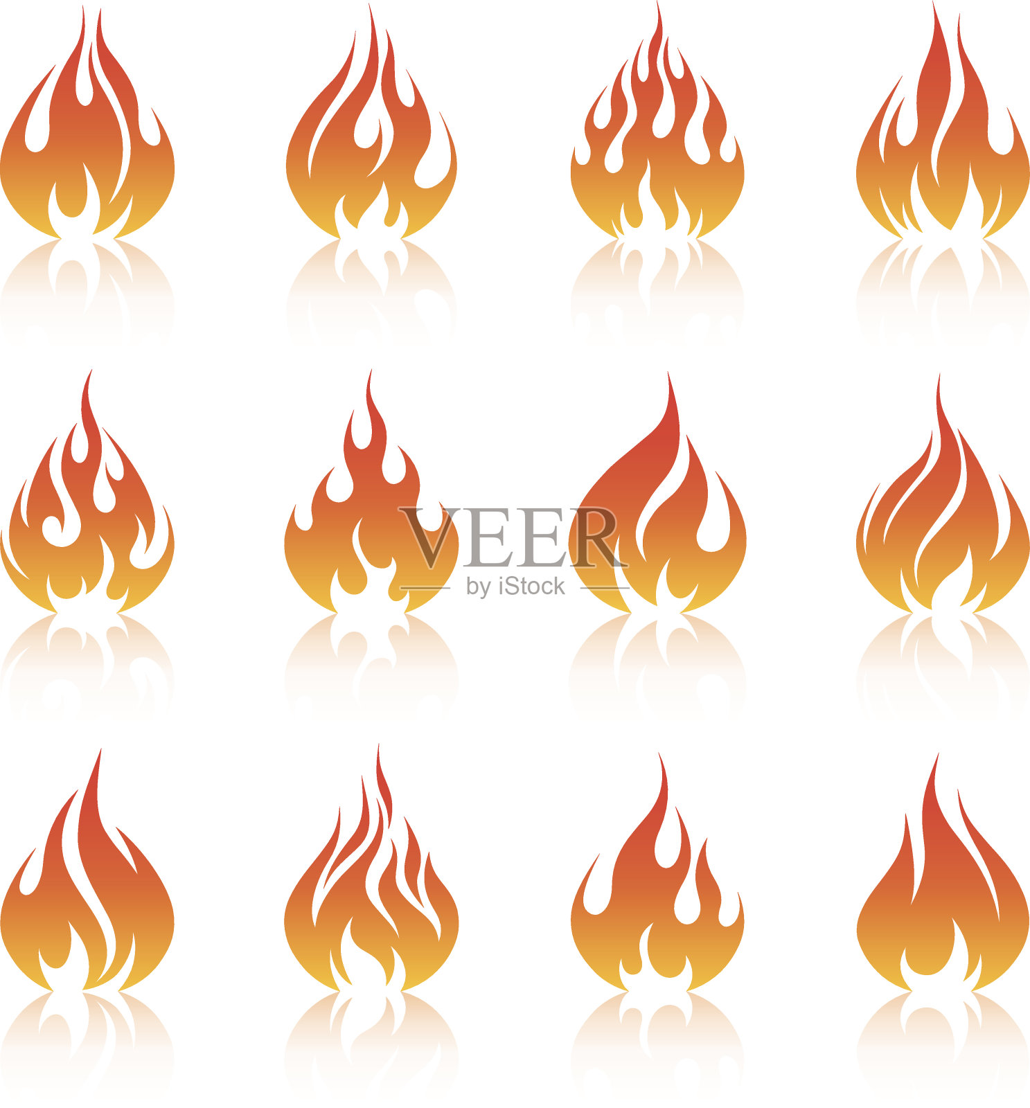 火的图标设计元素图片