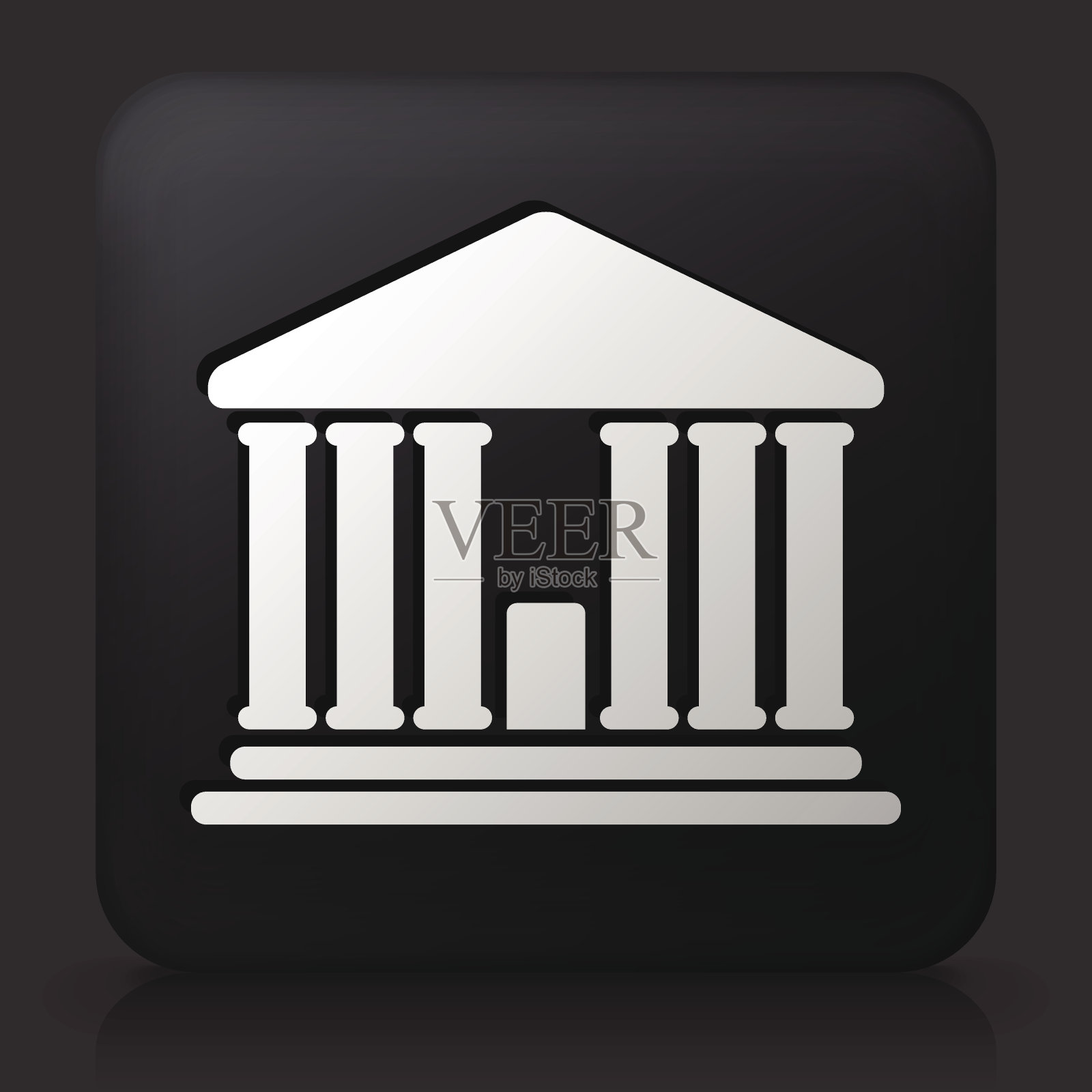 黑色方形按钮与建筑插画图片素材