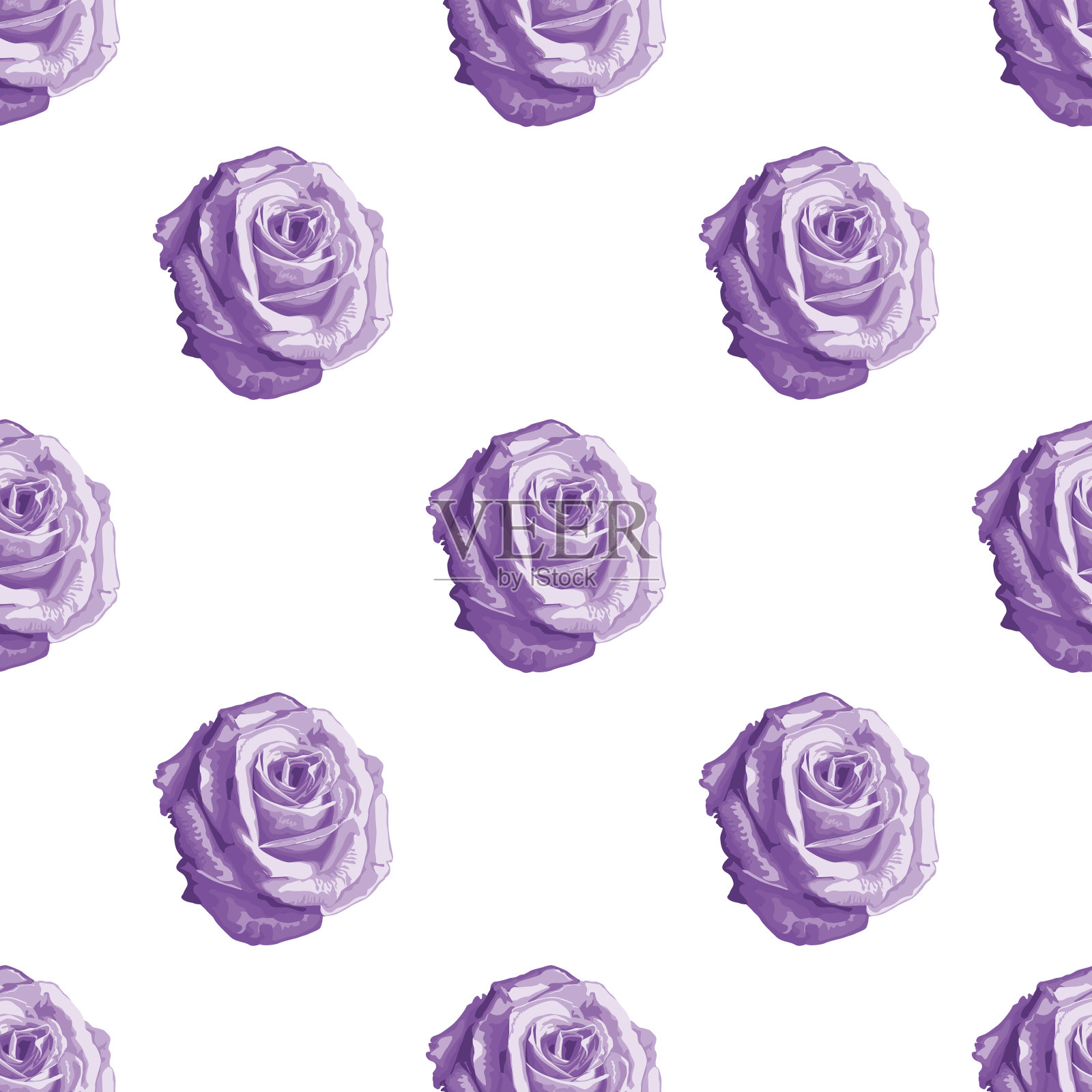 情人节玫瑰图案插画图片素材