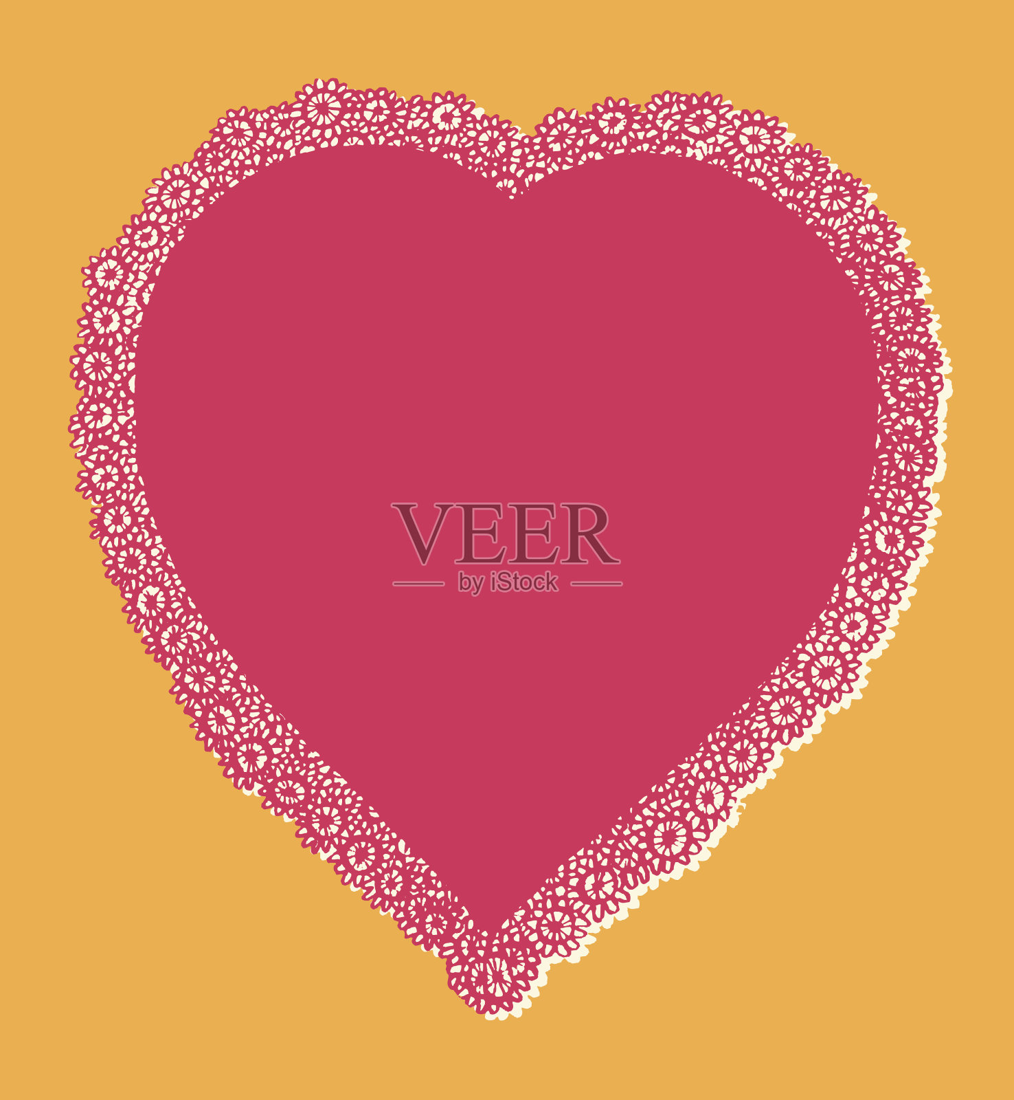 心桌巾插画图片素材