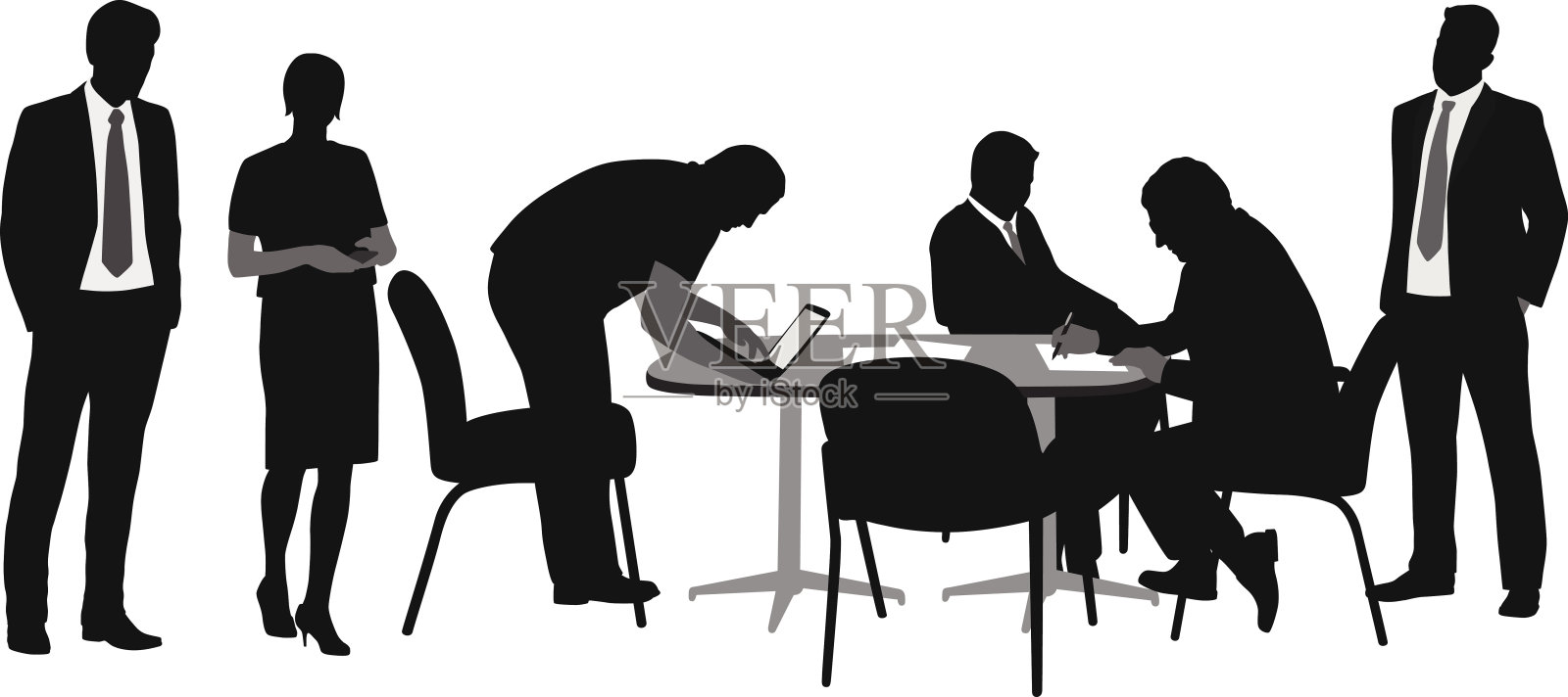 笔记本电脑设置插画图片素材