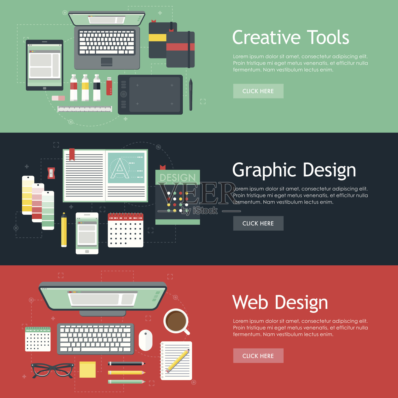 平面设计平面设计网页横幅图标集设计模板素材