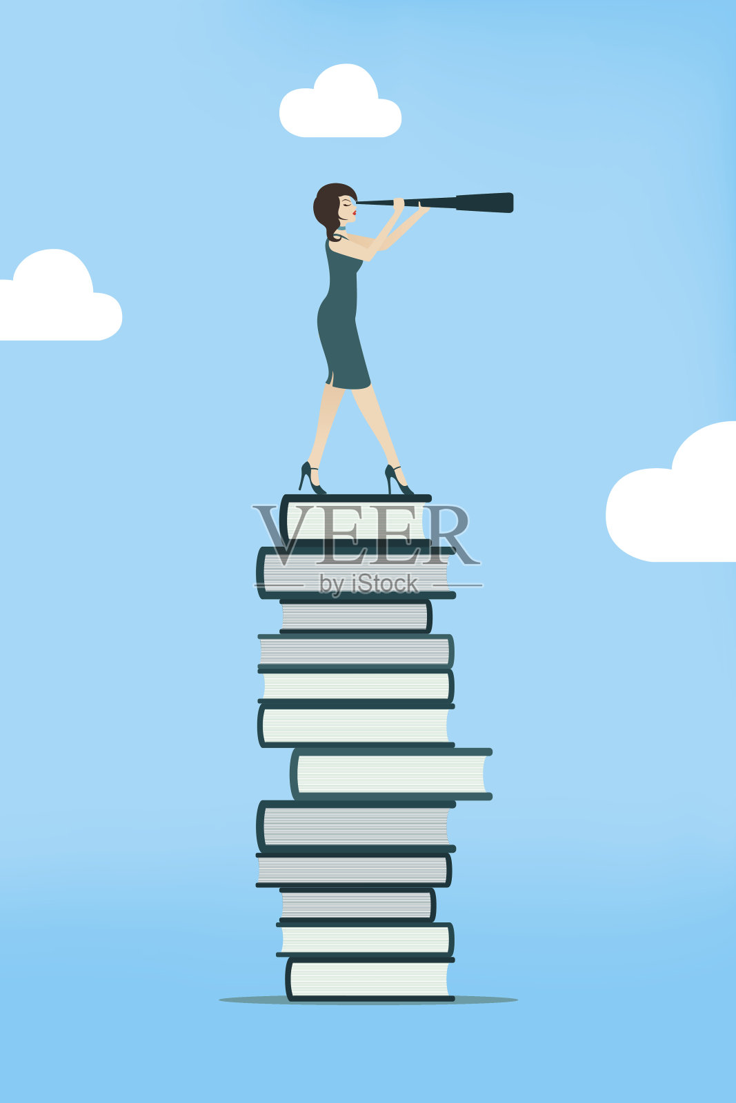 远视眼插画图片素材