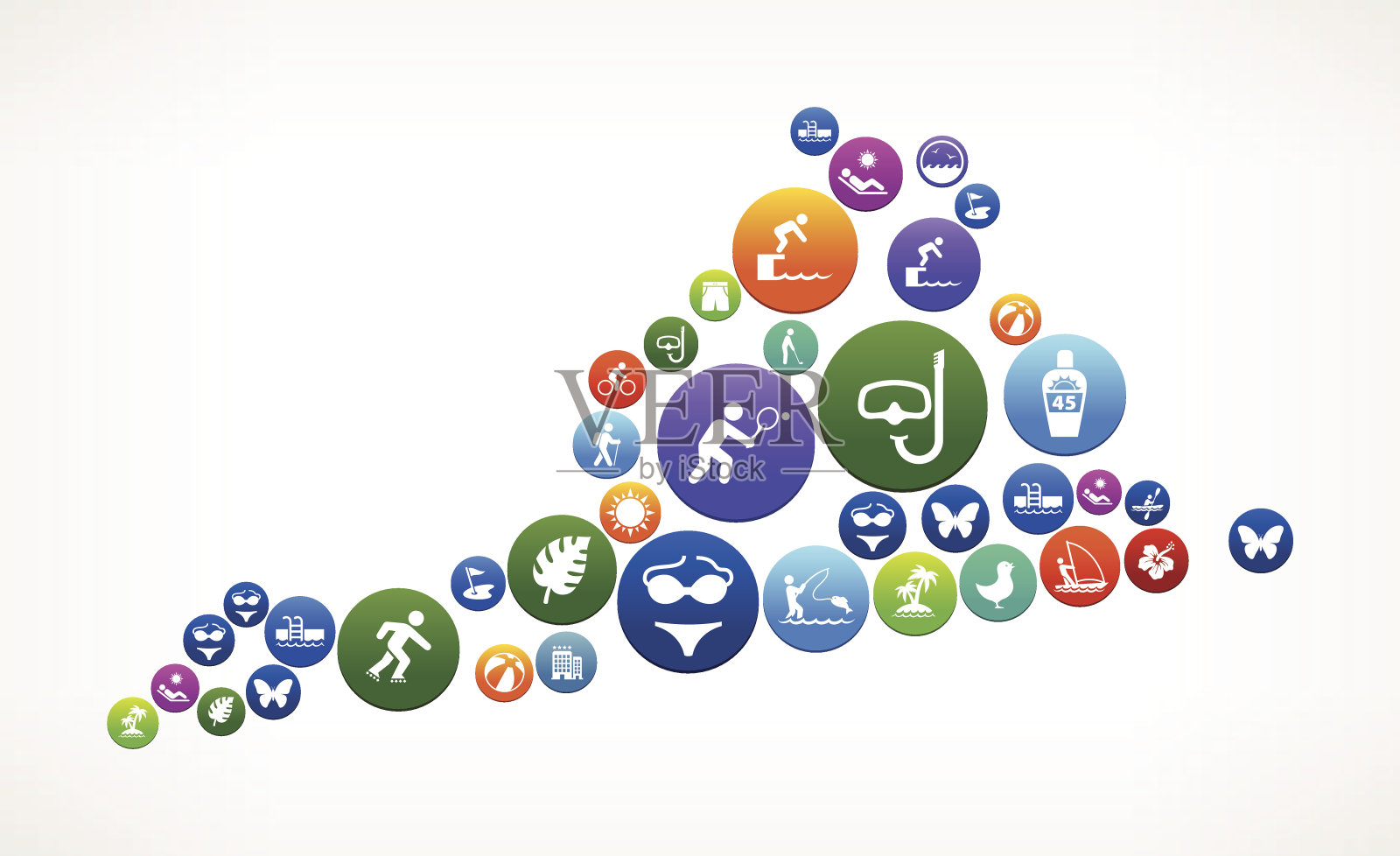 弗吉尼亚夏季时间的乐趣和户外矢量图形插画图片素材