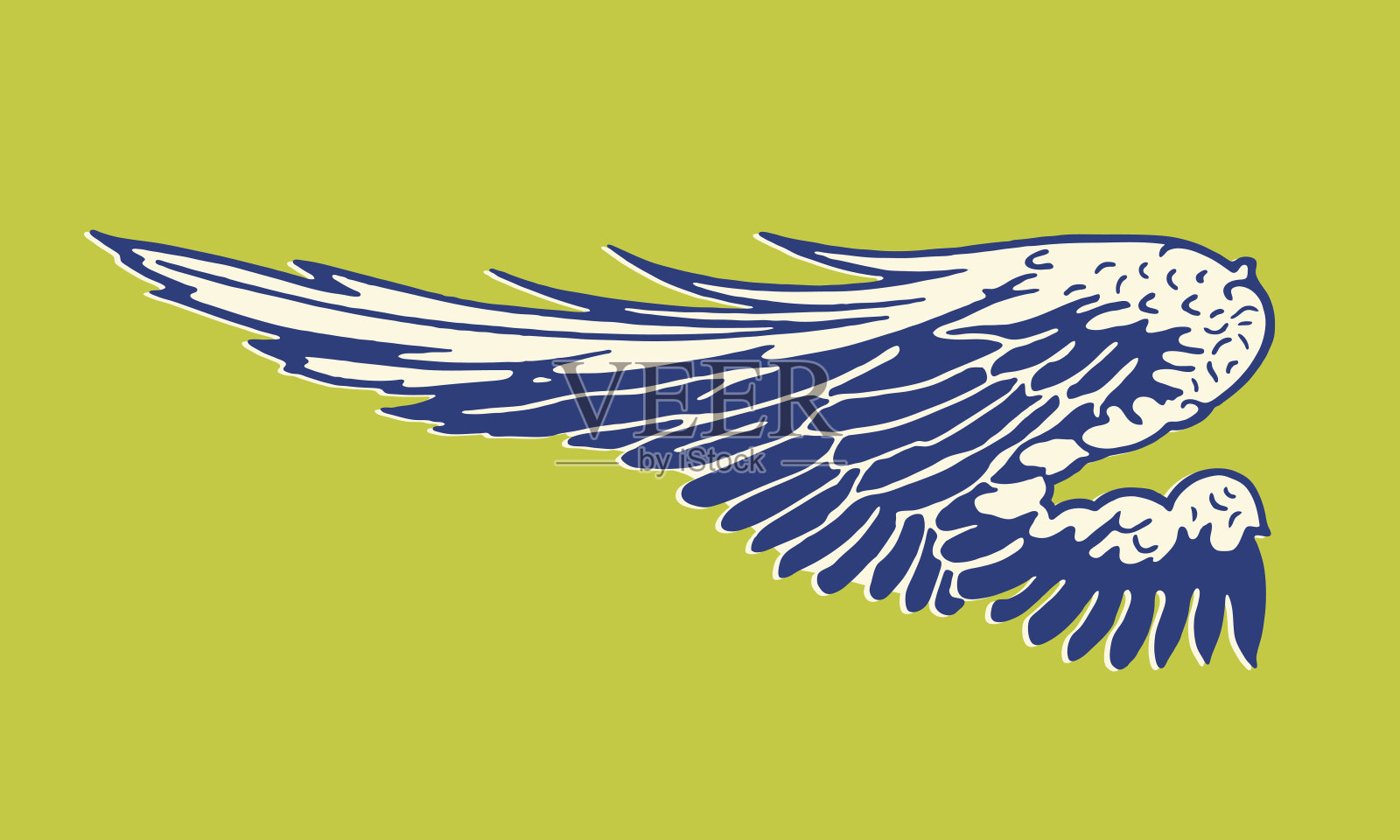 大翅膀插画图片素材