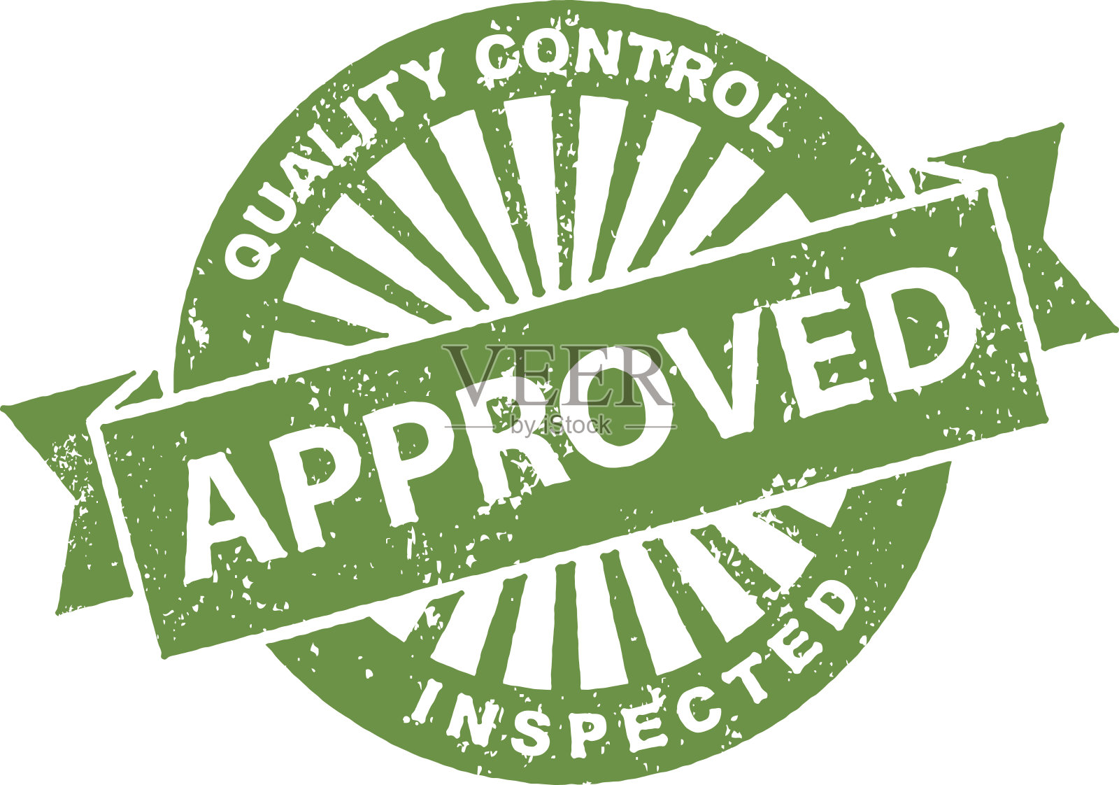 品质控制认可的胶章及印墨图标(透明背景)插画图片素材