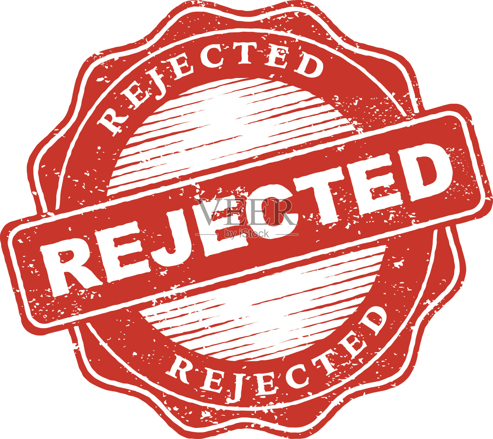 不合格的橡皮邮票墨印图标(透明背景)插画图片素材