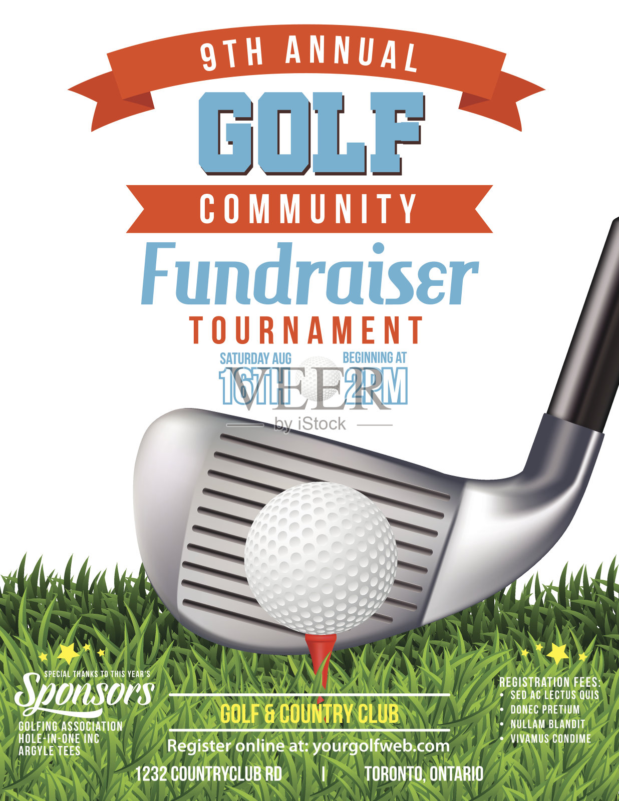 高尔夫募捐比赛模板设计模板素材