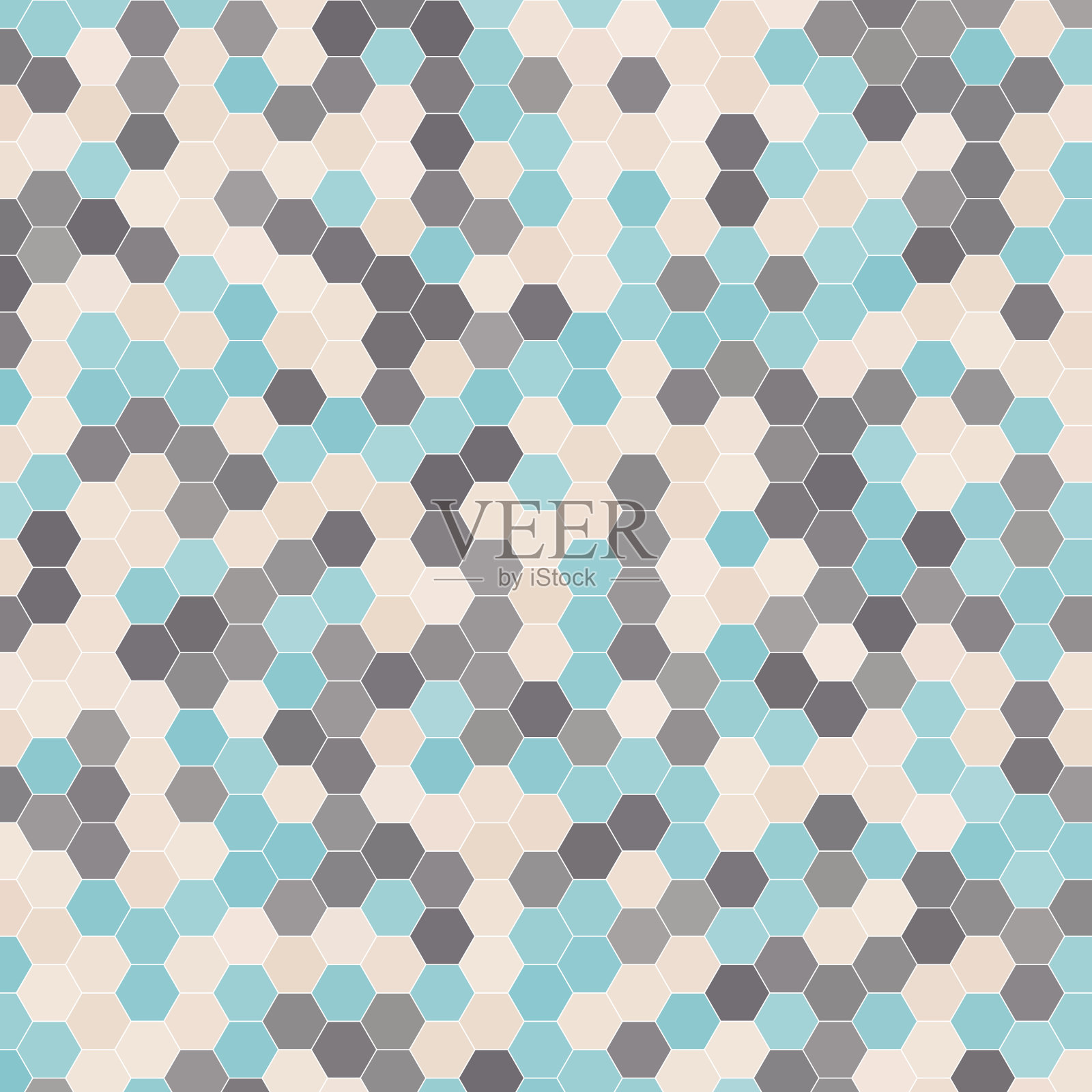 河六角形图案广场插画图片素材