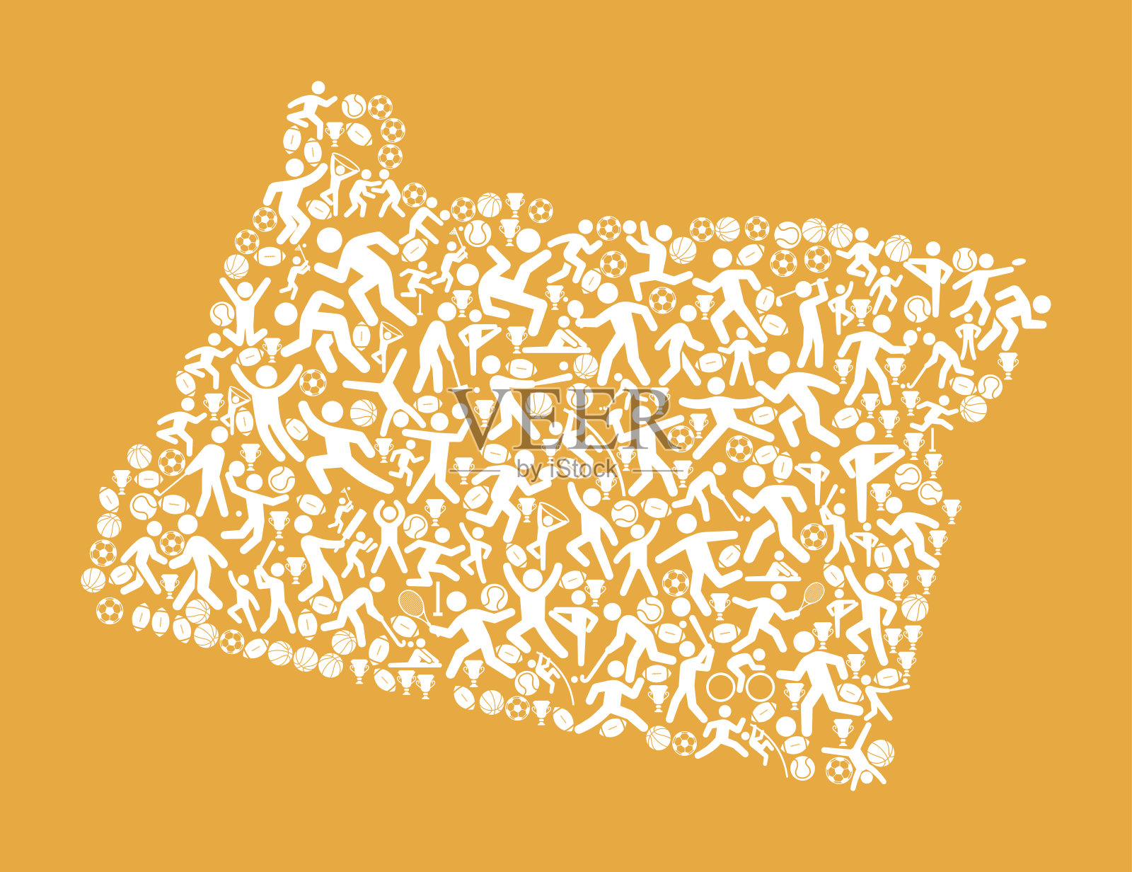 俄勒冈州健身运动和运动模式矢量背景插画图片素材