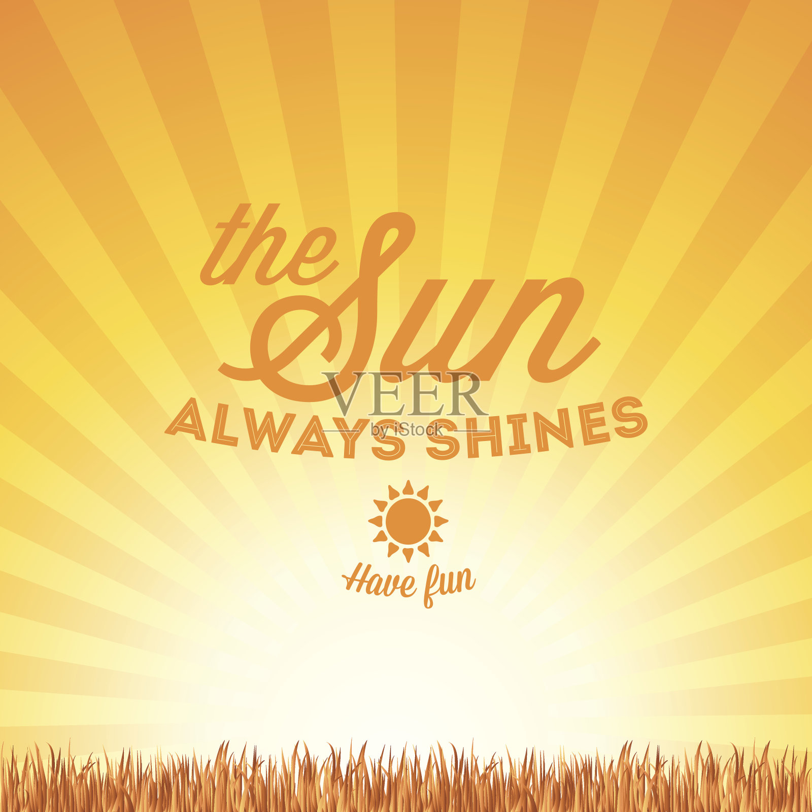 夏季文字背景插画图片素材