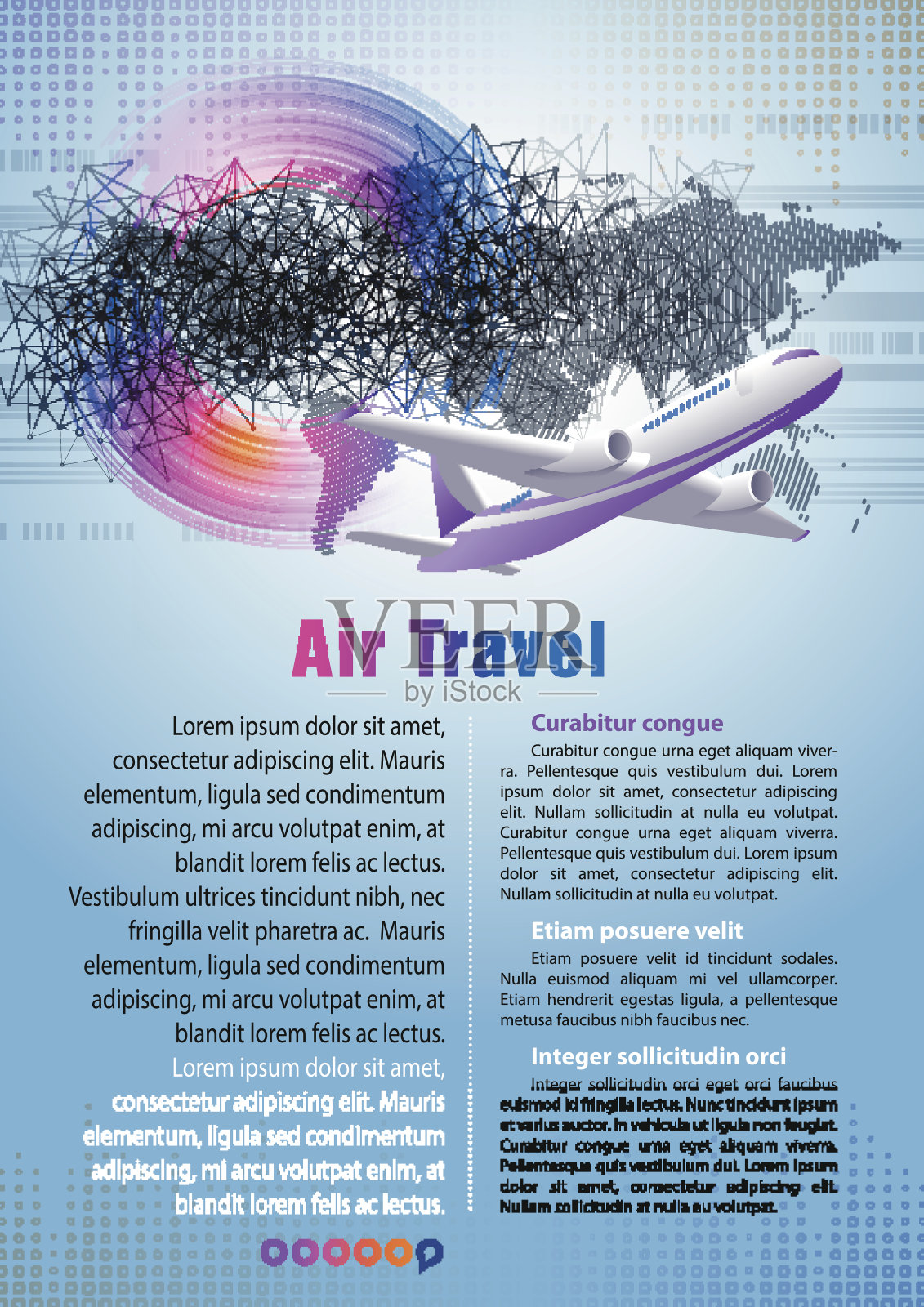 空中旅行插画图片素材