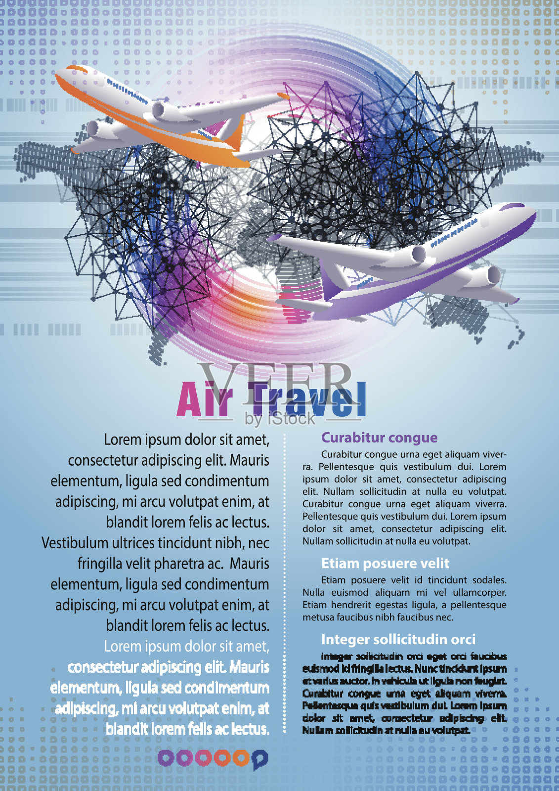 空中旅行插画图片素材