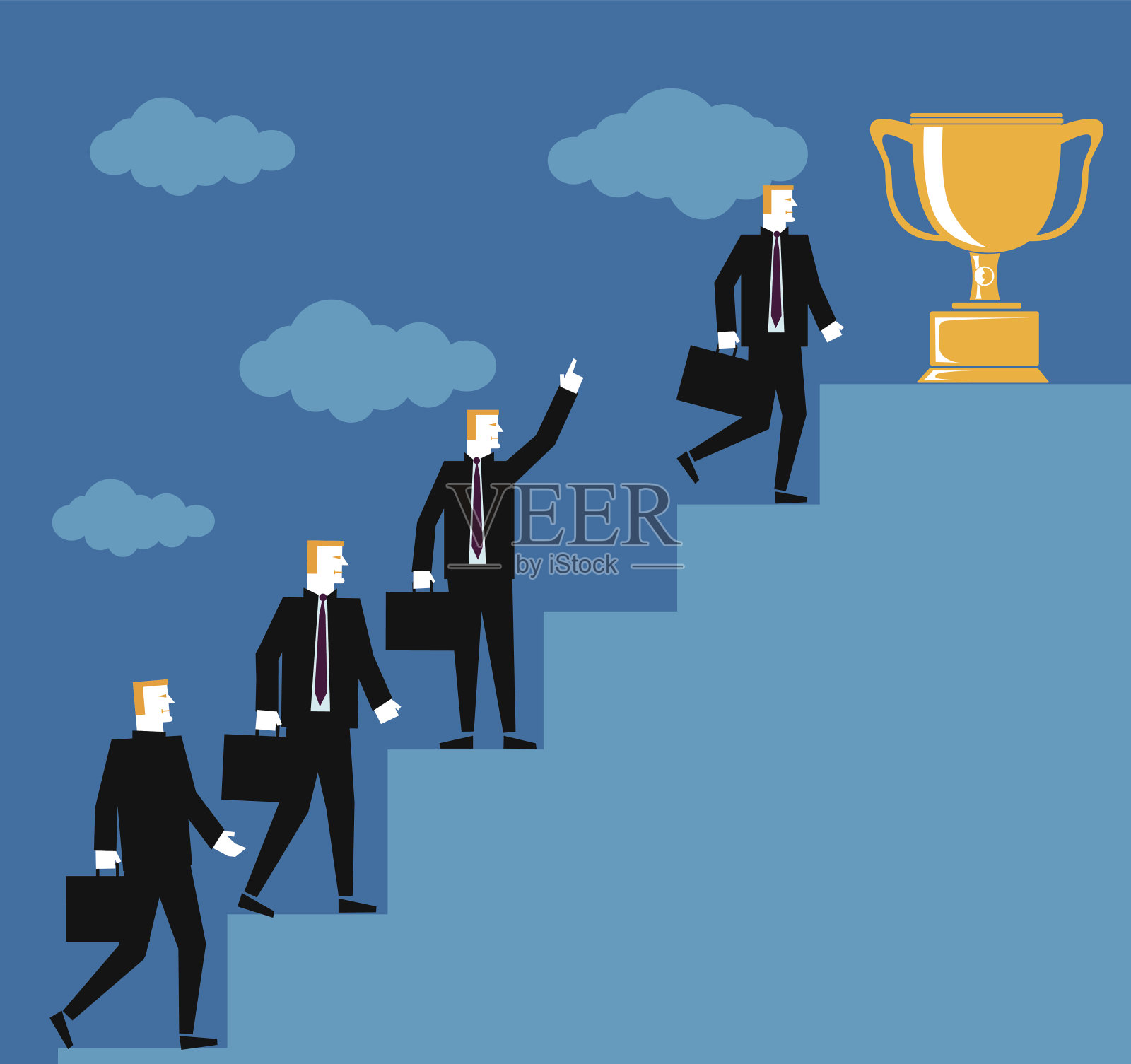 商人实现杯插画图片素材