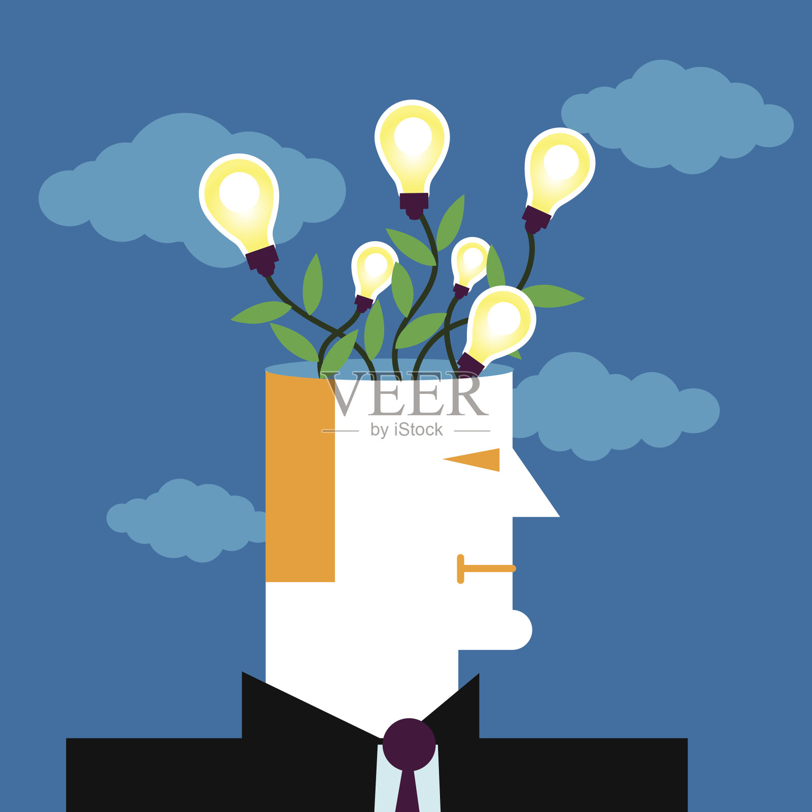 越来越多的想法插画图片素材