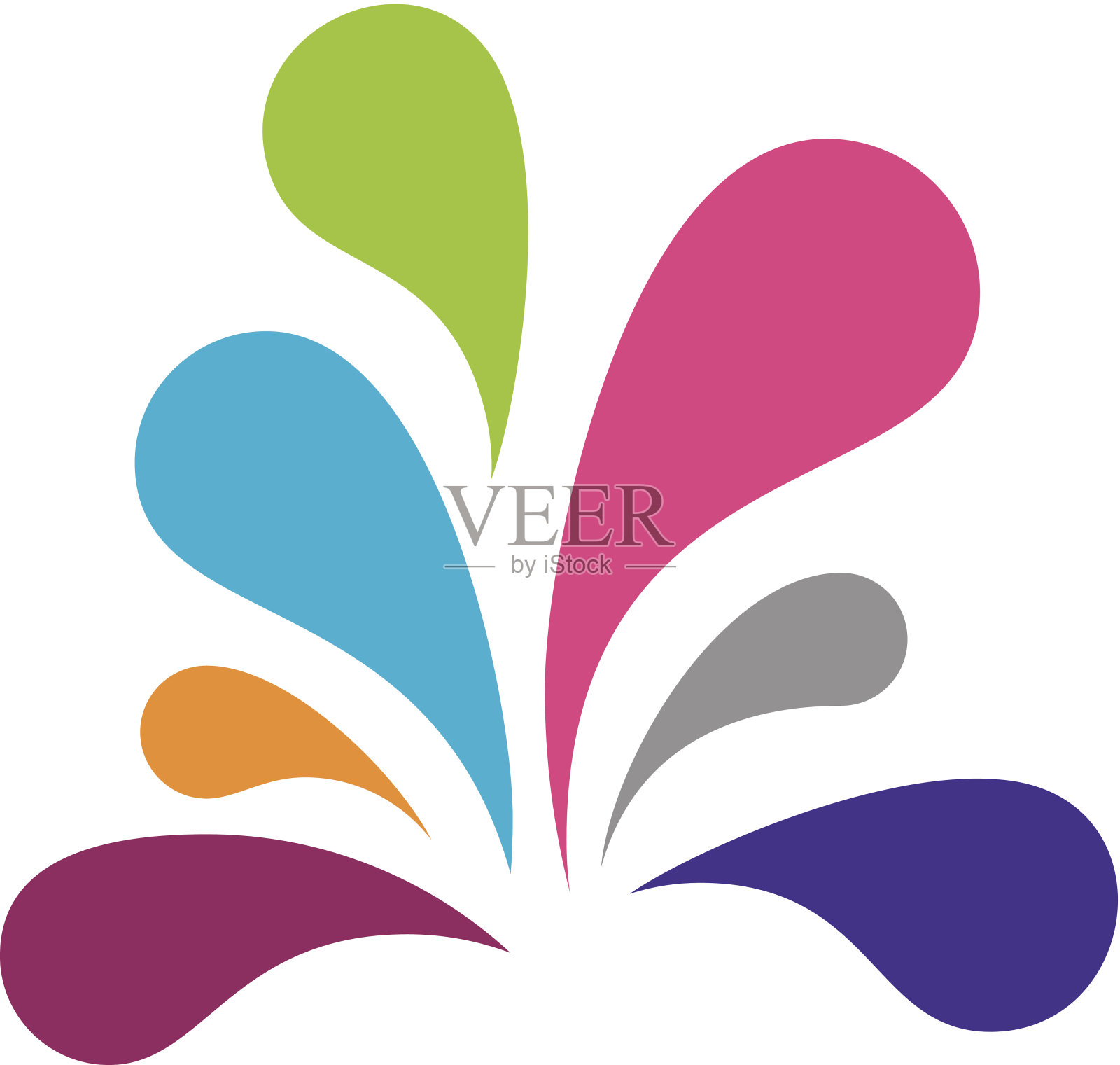 色彩社会喷溅标志矢量插图插画图片素材