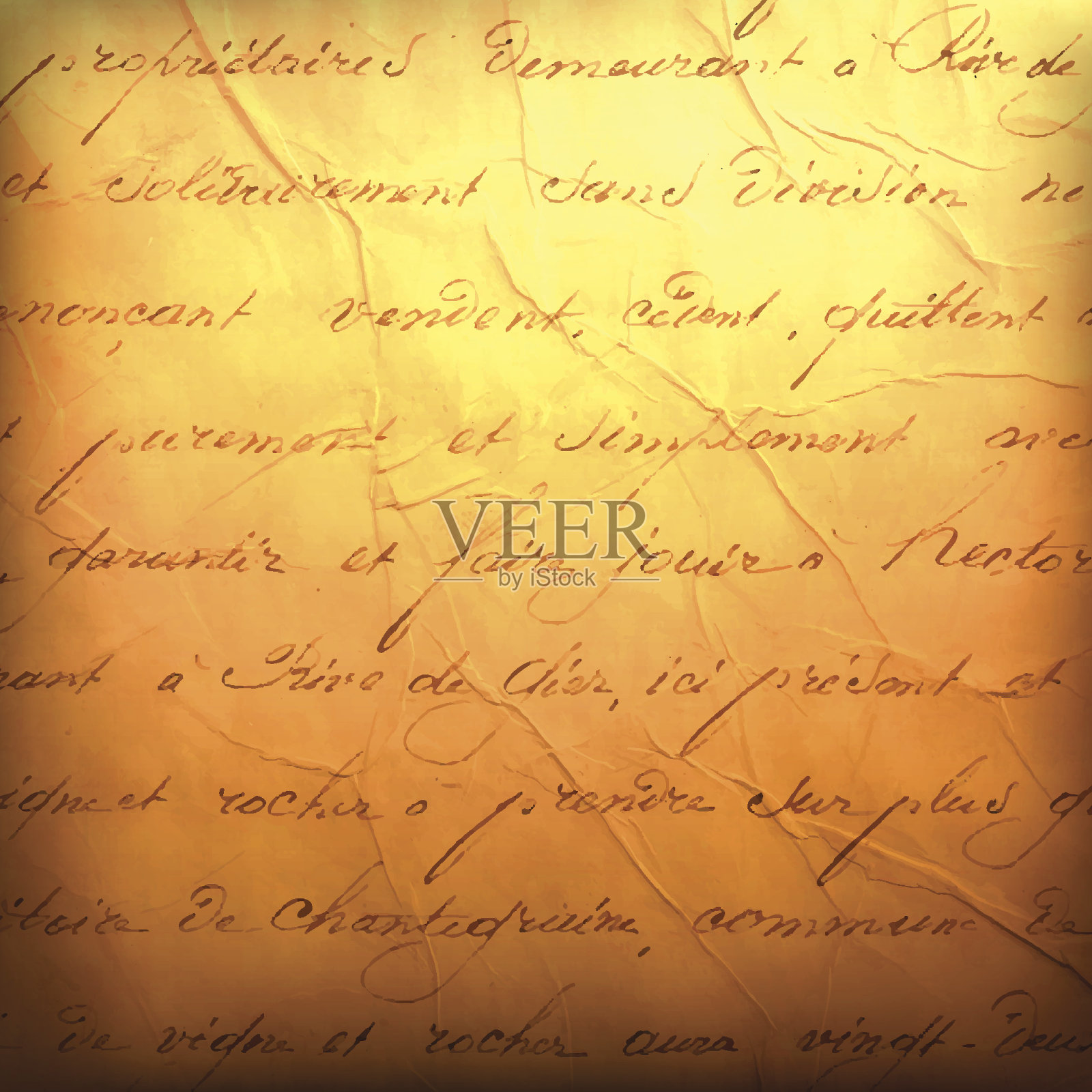 古董的信插画图片素材