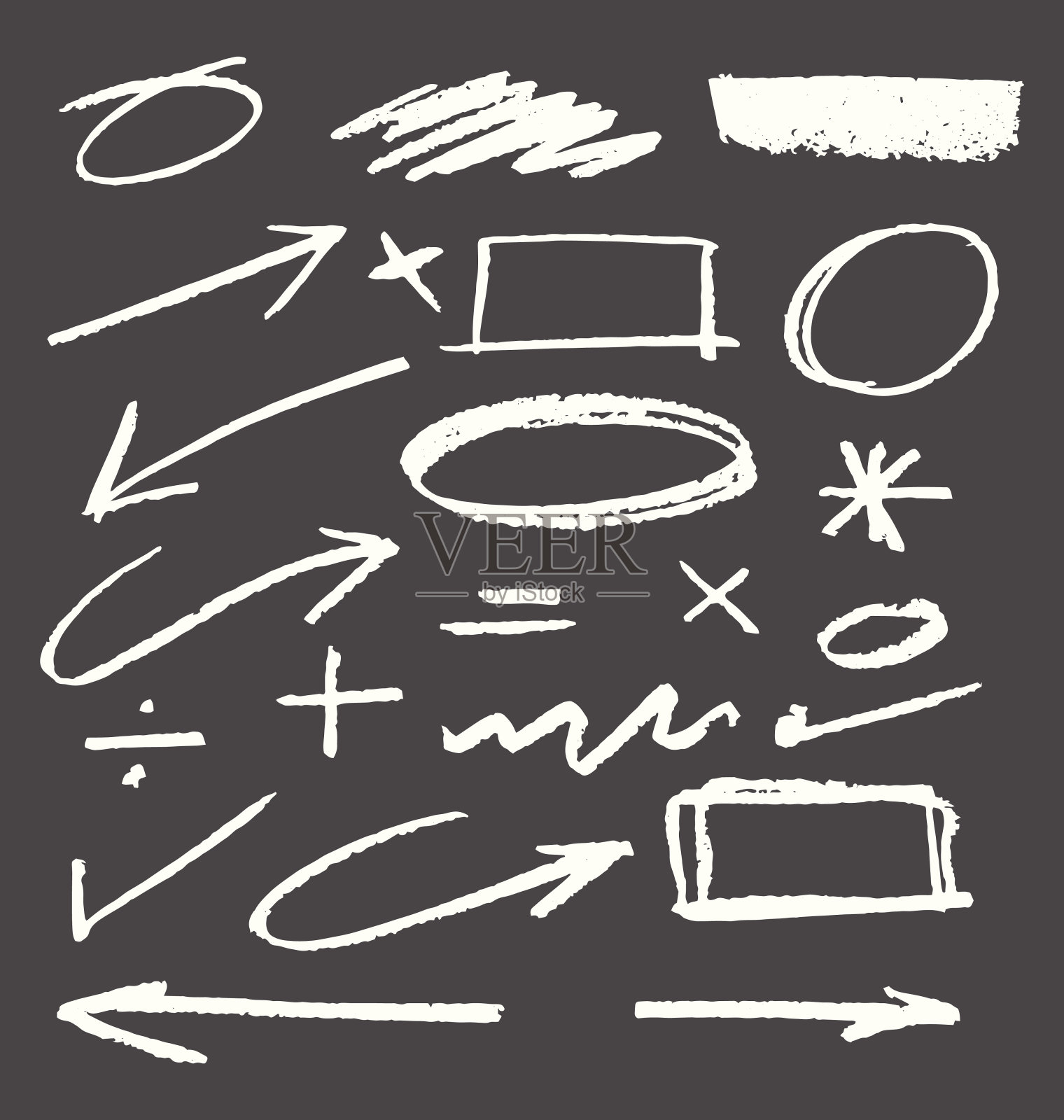 手绘设计元素集合插画图片素材