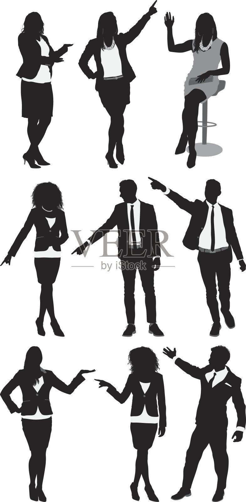 商业人士指责插画图片素材