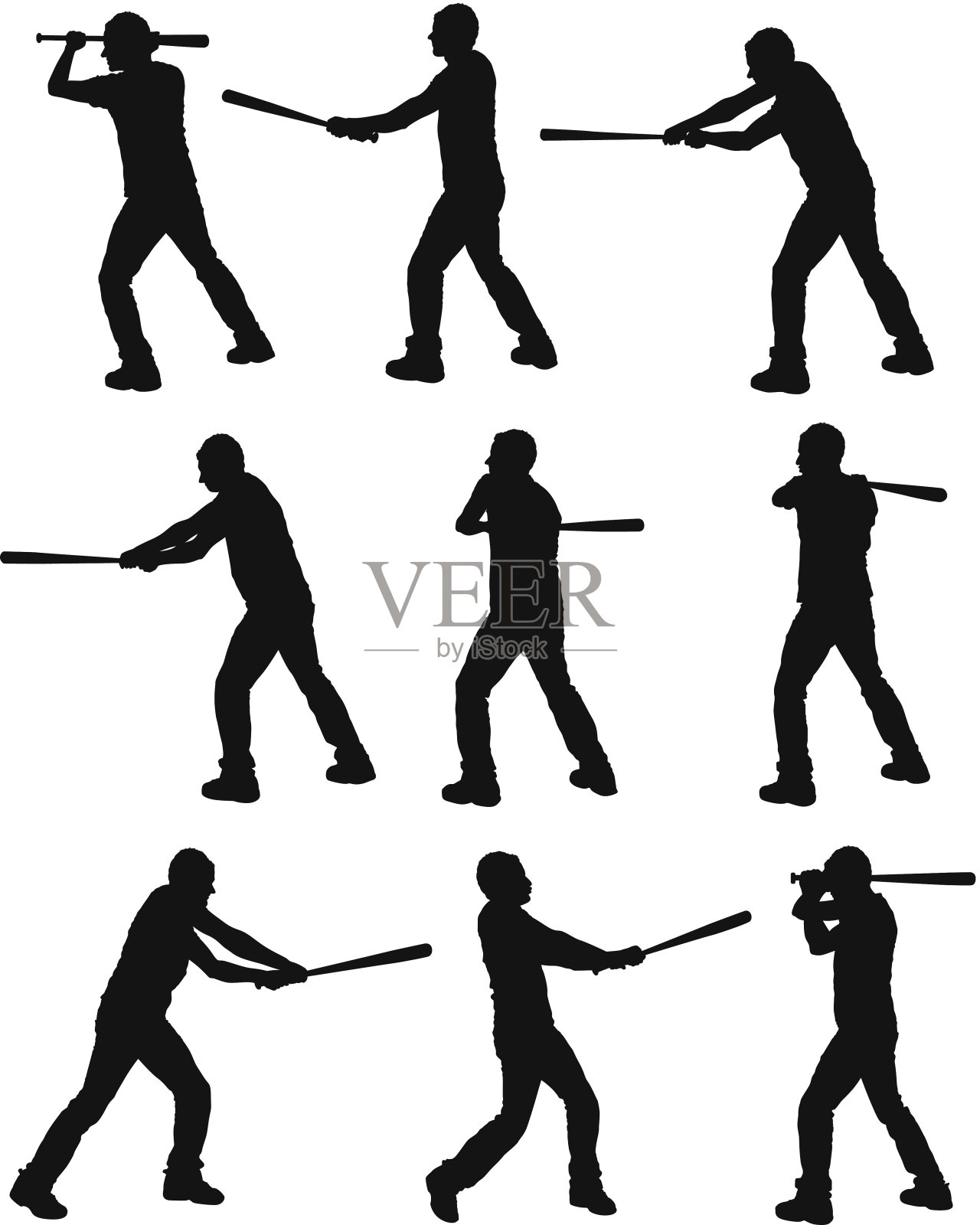 棒球运动员插画图片素材