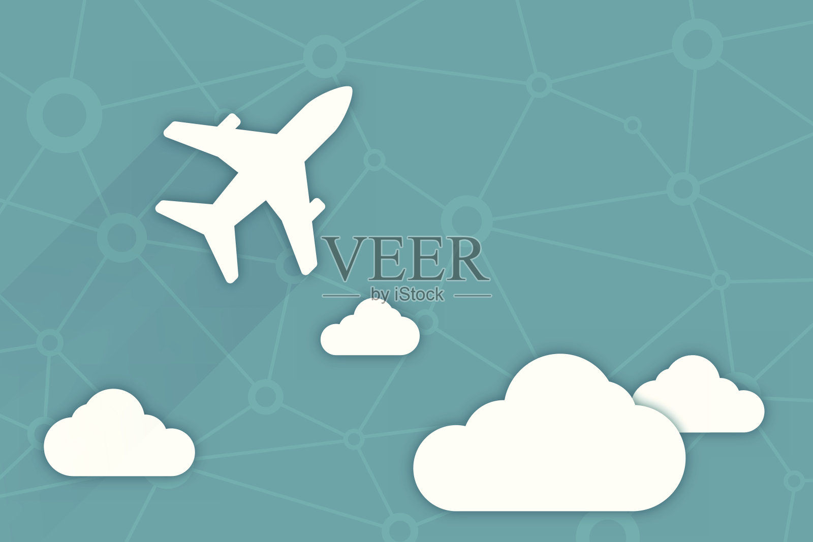 飞机的背景插画图片素材