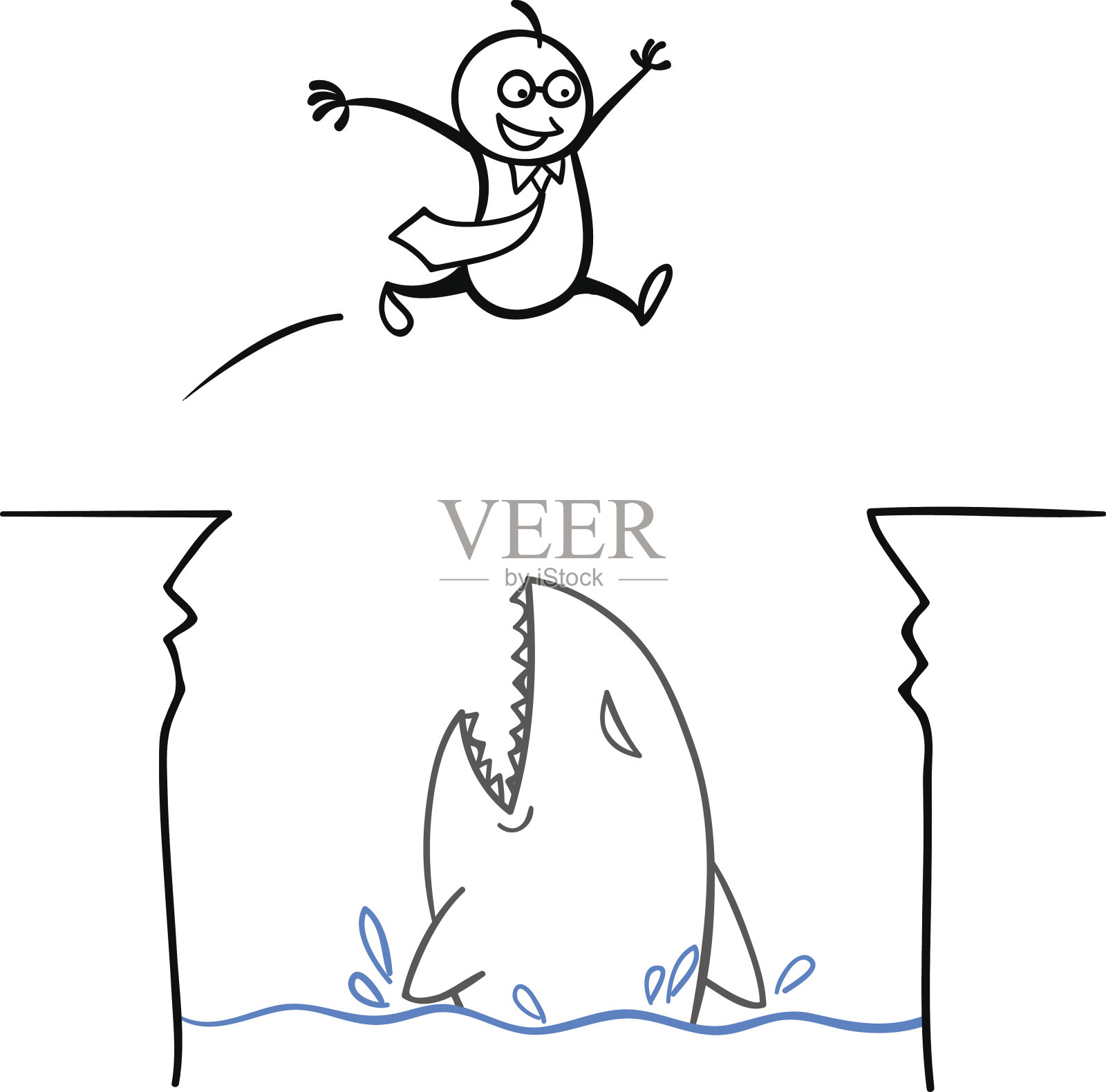 在危险插画图片素材